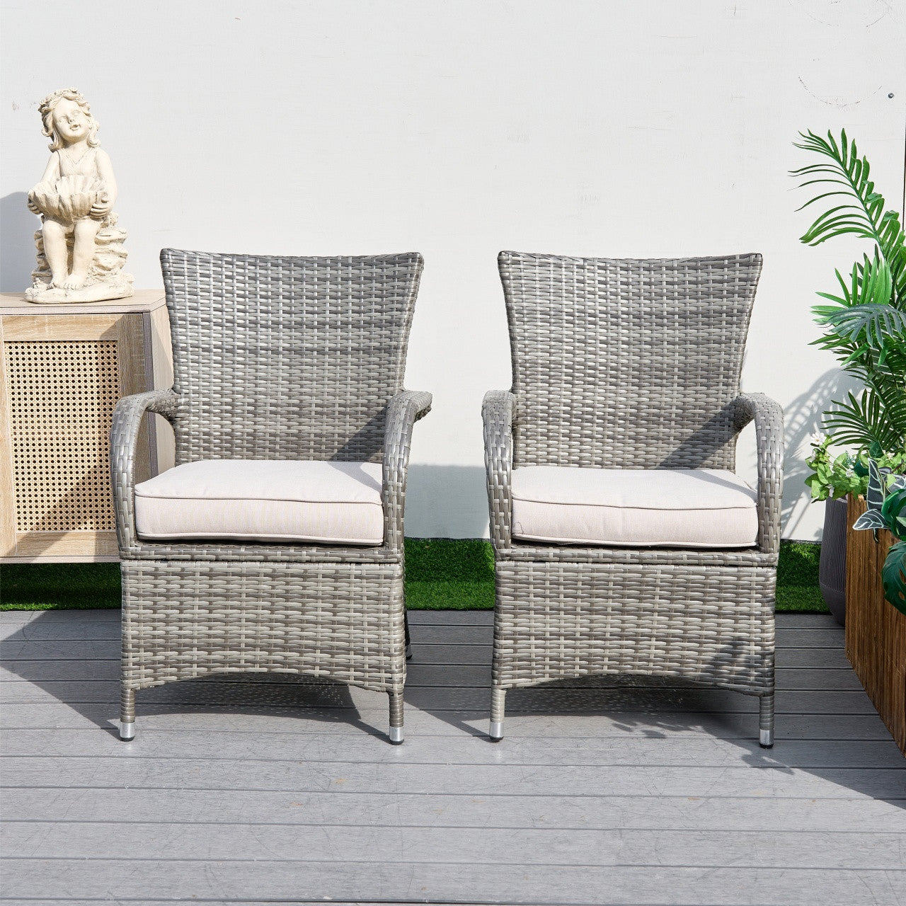 Hampton Outdoor Rattan Armchair – Perfect for Patios and Gardens (PAD-1123-KD)