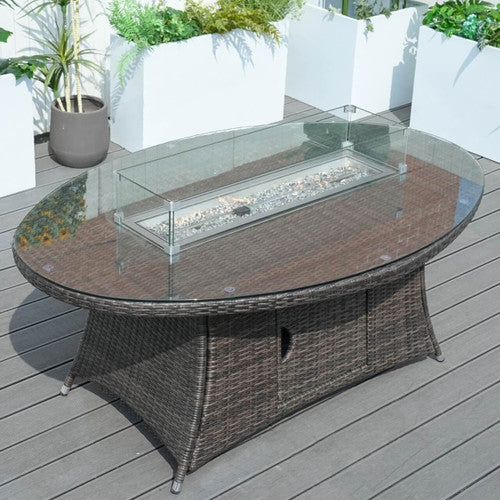 6-Seat Oval Fire Pit Table (PAG-1106O-T)