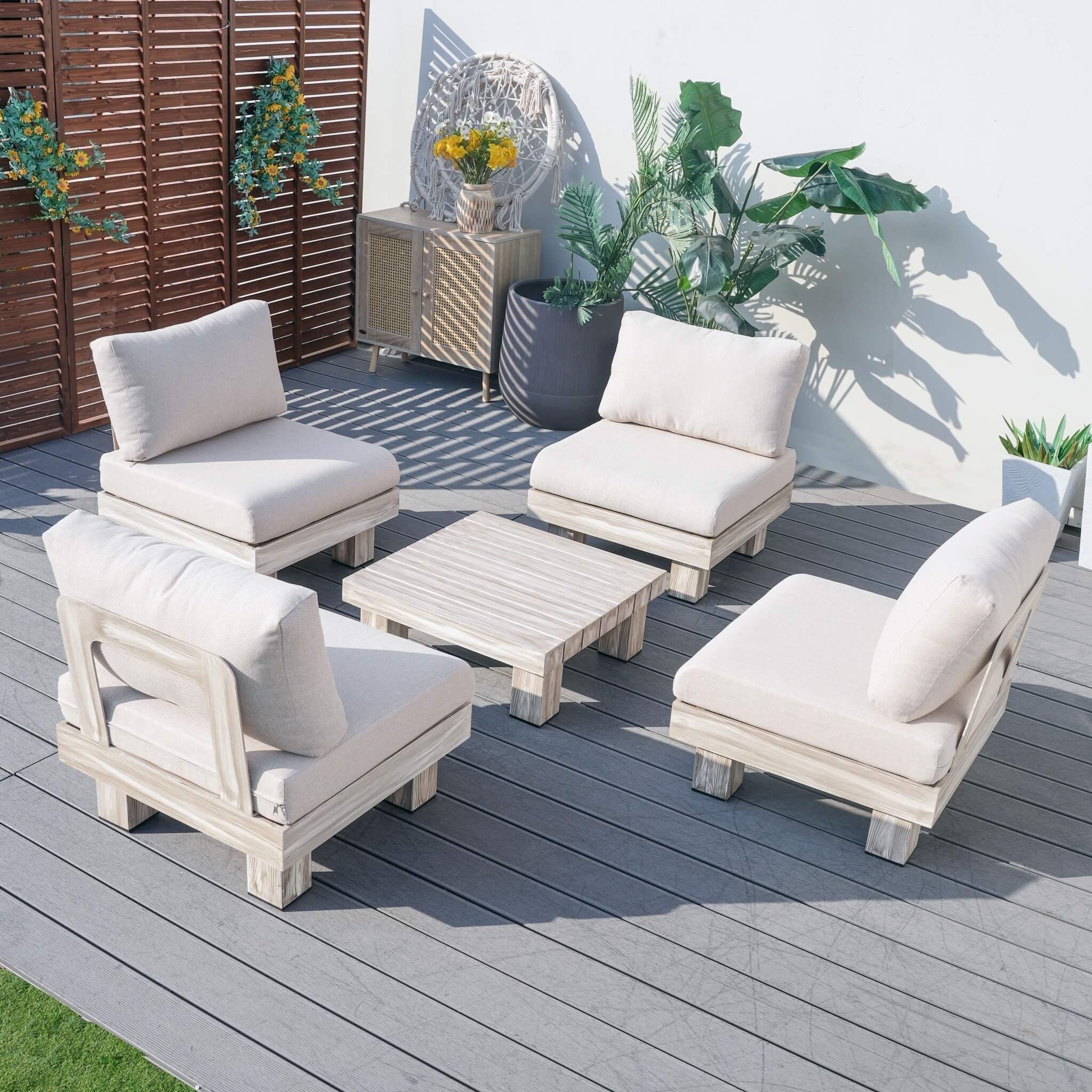 Monterey Modular Armless 4-Seat Sofa Set (PAS-2150-4S-Armless-SET)