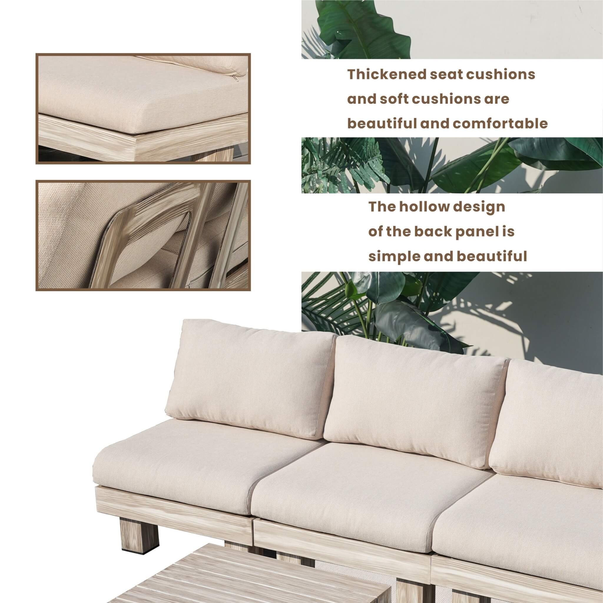Monterey Modular Collection Sofas and Coffee Table (PAS-2510-Sofas&Table)