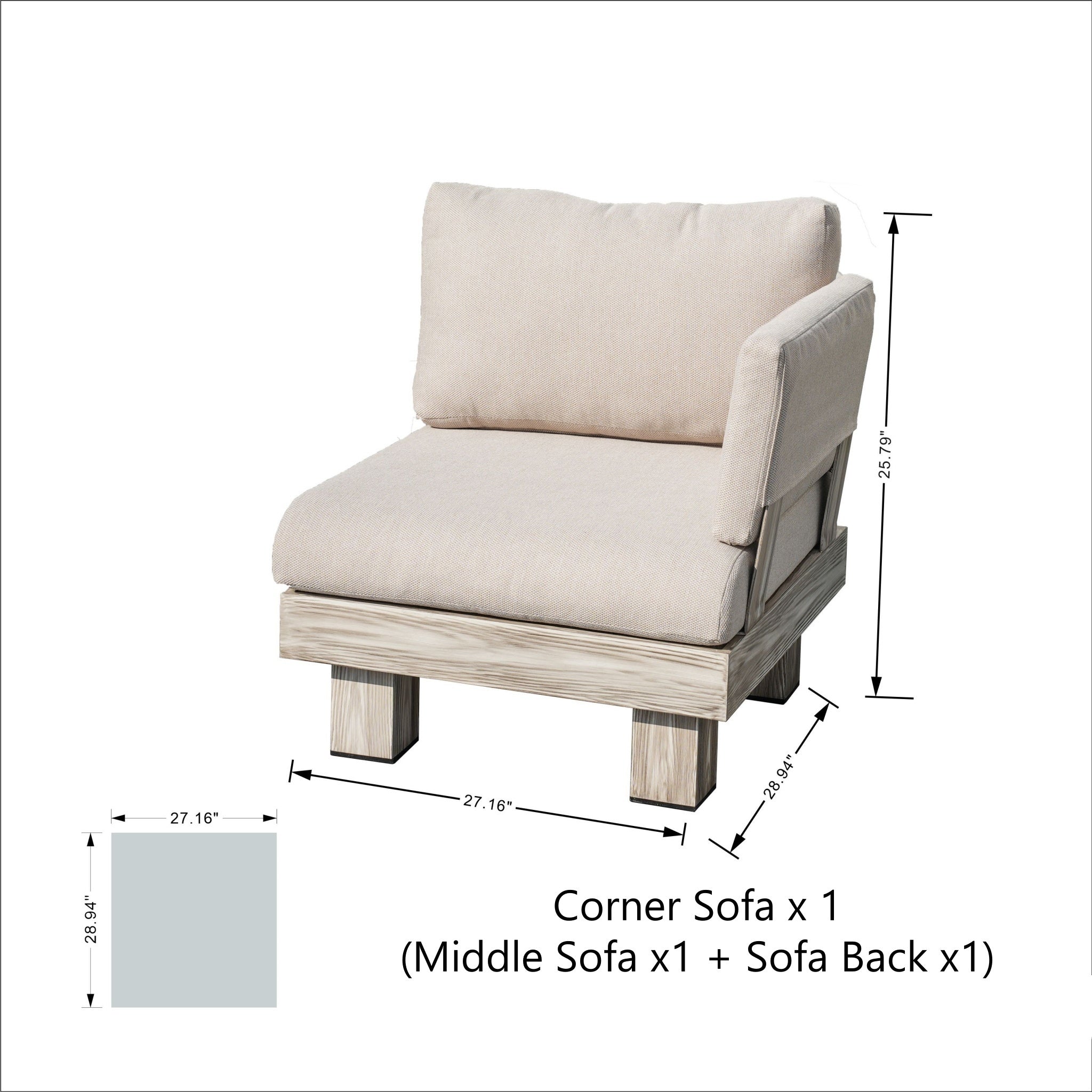 Monterey Modular L3 Corner Sofa Set (PAS-2510-L3-SET)