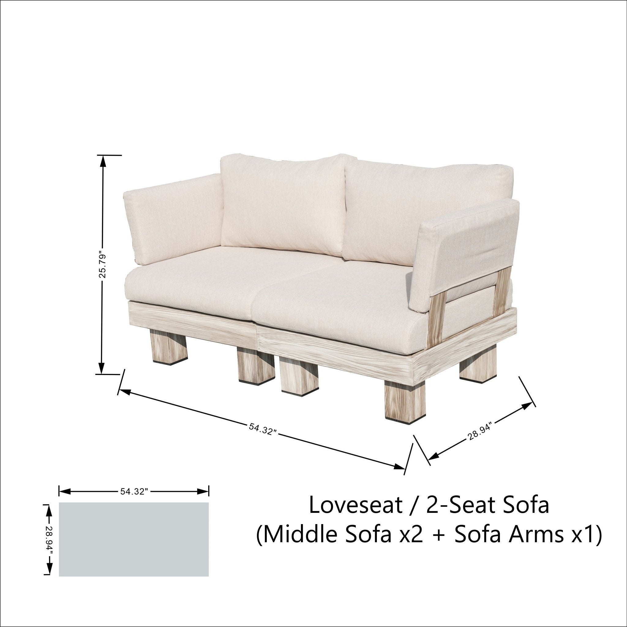 Monterey Modular 7-Seat Sofa Set (PAS-2510-7S-SET)
