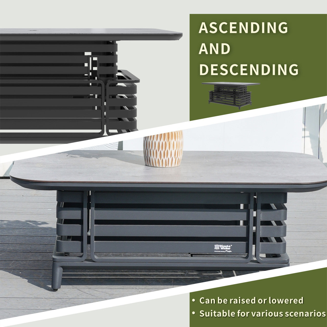 New aluminum exposed tube high-end five-person sofa set | PAS-2350TS