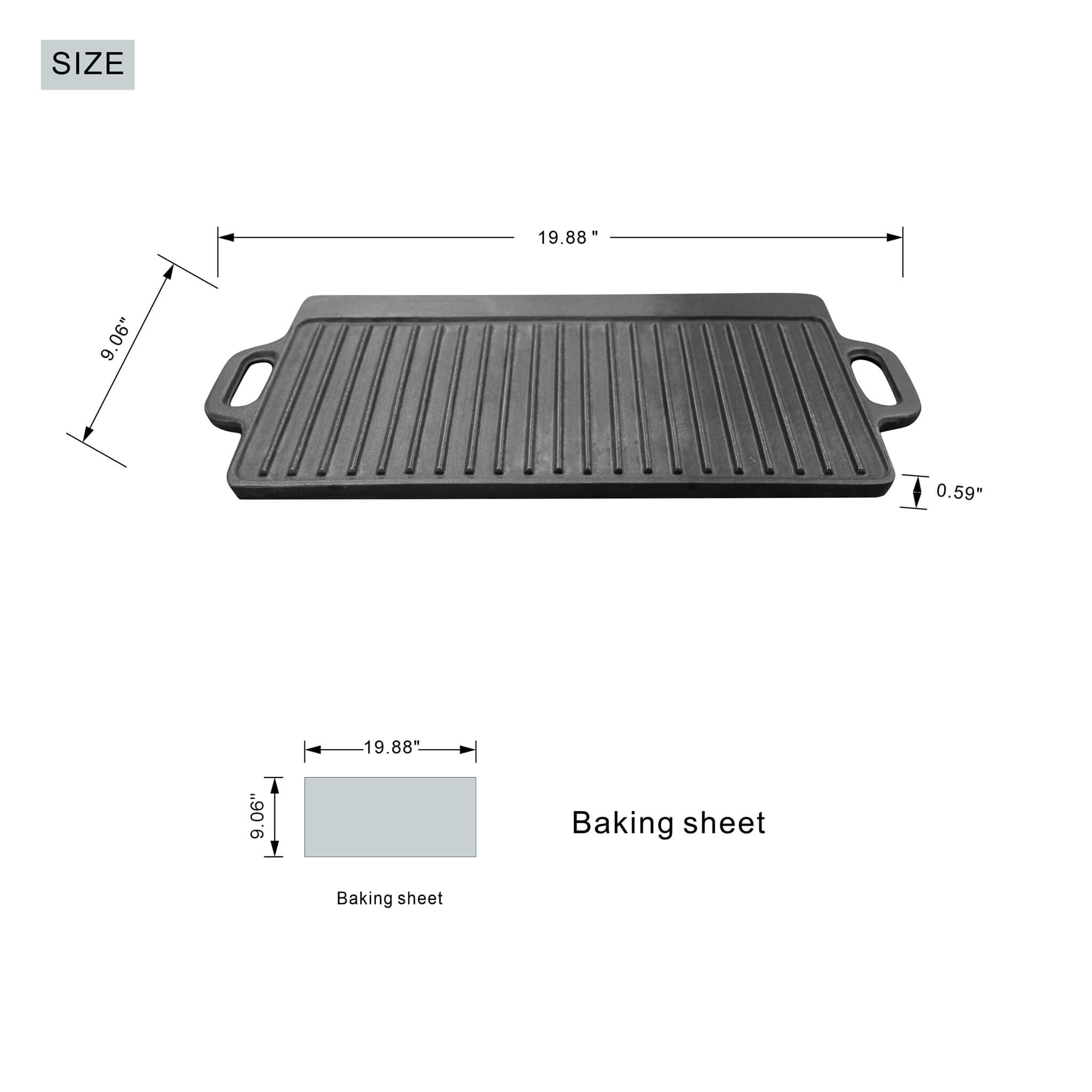 Outdoor BBQ Grill Shelf Set – Includes Grill Rack and 2 Pans for PAG-1106 Firepit Tables  (PAB-001)