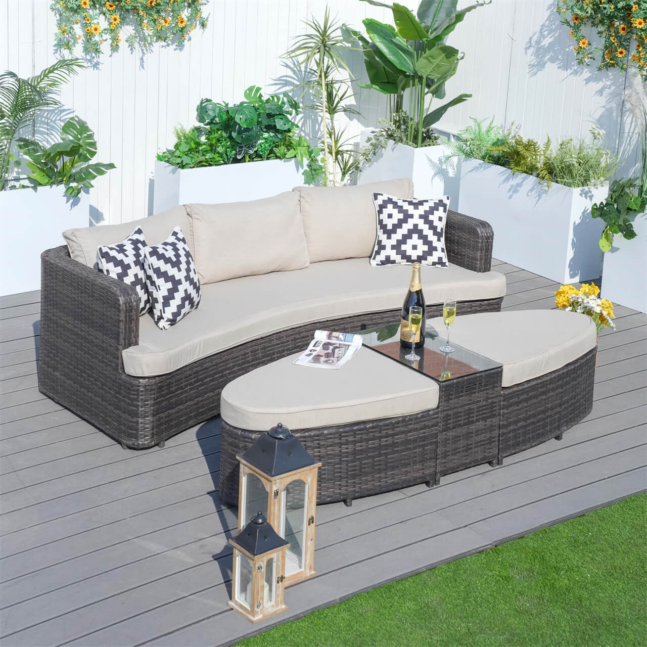Outdoor Daybed Patio Furniture Sunbed