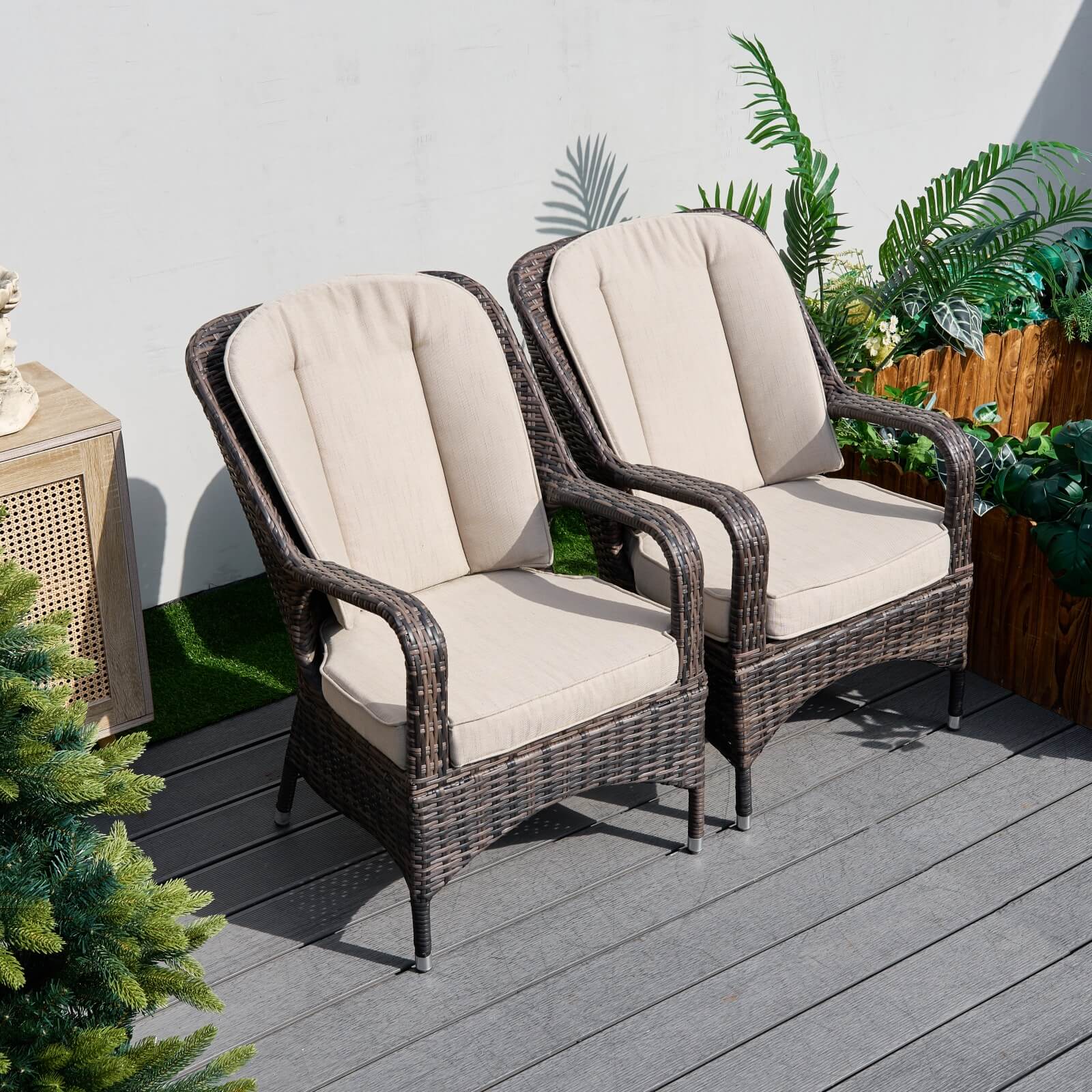 Parma Outdoor Rattan Armchairs – Set of 2 (PAC-009)