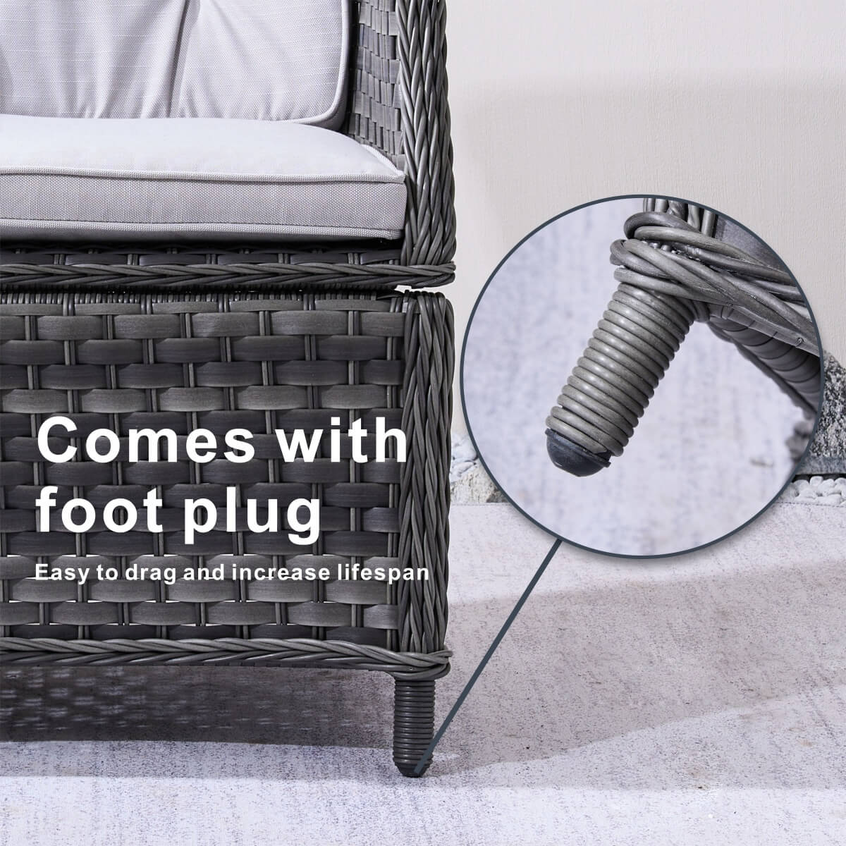 Ravenna Outdoor Wicker Armchairs with Cushions Set of 2 – Weather-Resistant Patio Chairs (PAC-010)