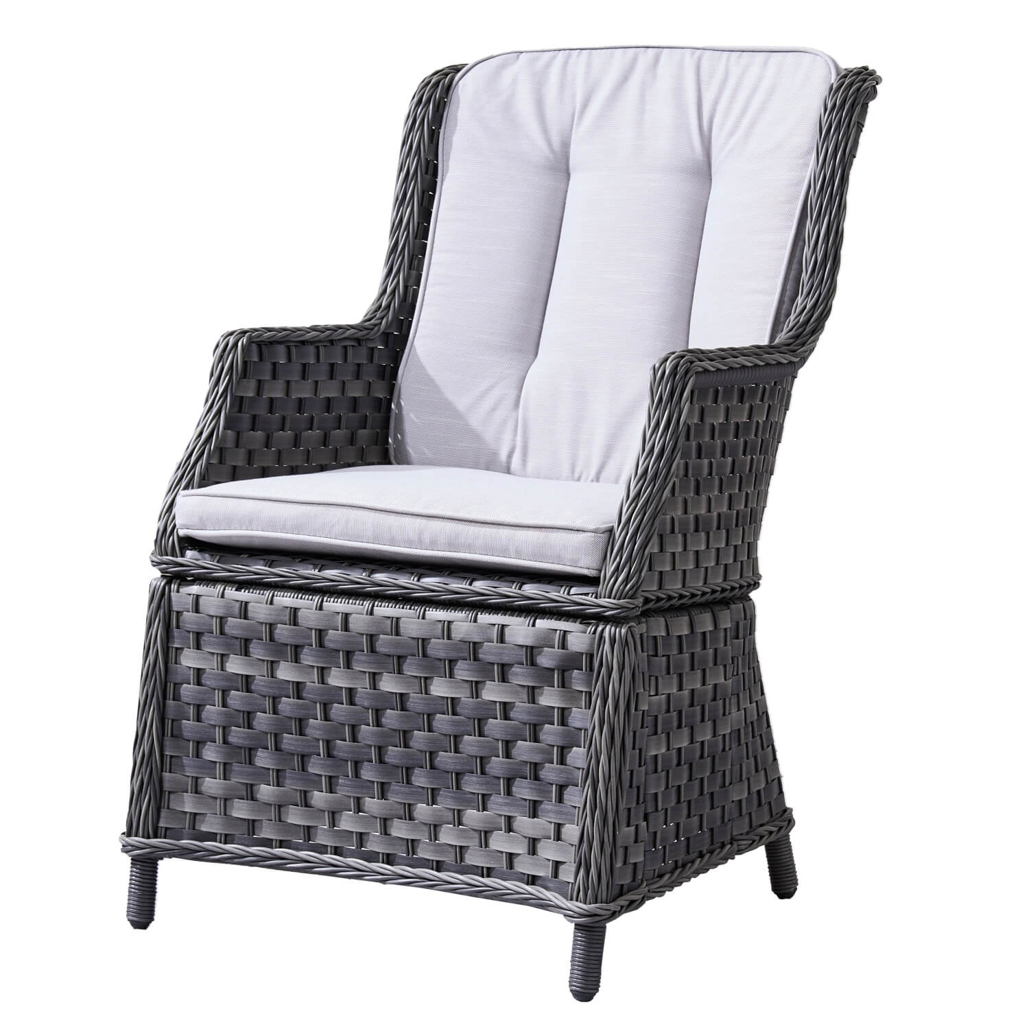 Ravenna Outdoor Wicker Armchairs with Cushions Set of 2 – Weather-Resistant Patio Chairs (PAC-010)