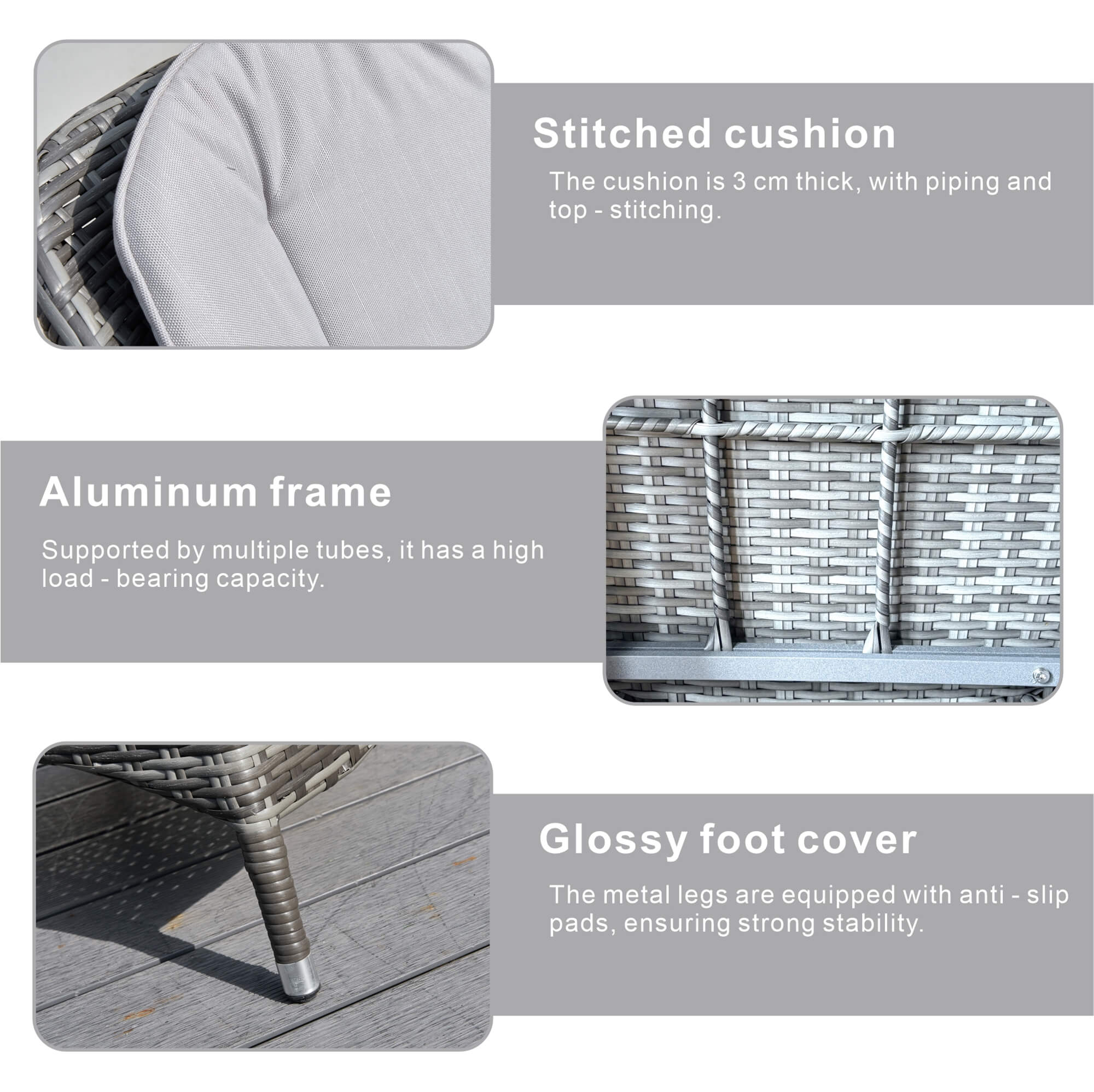 Parma 6-Seat Outdoor Dining Set – Round Dining Table with Glass Turntable (PAD-1711)