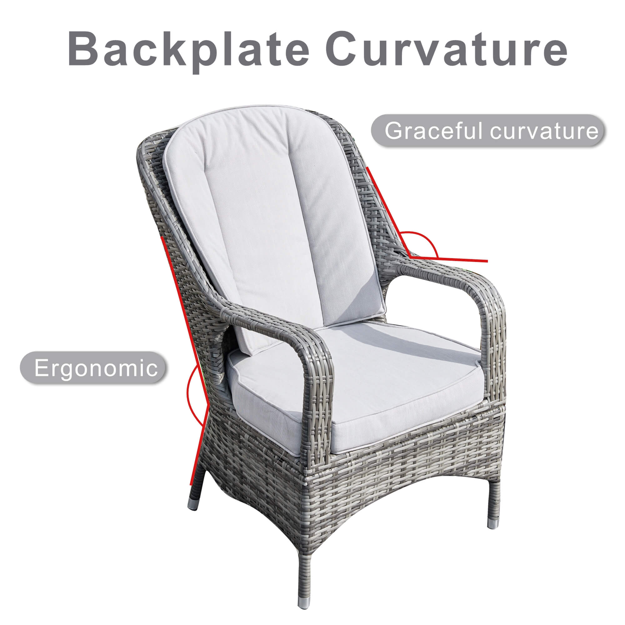 Parma 6-Seat Outdoor Dining Set – Round Dining Table with Glass Turntable (PAD-1711)