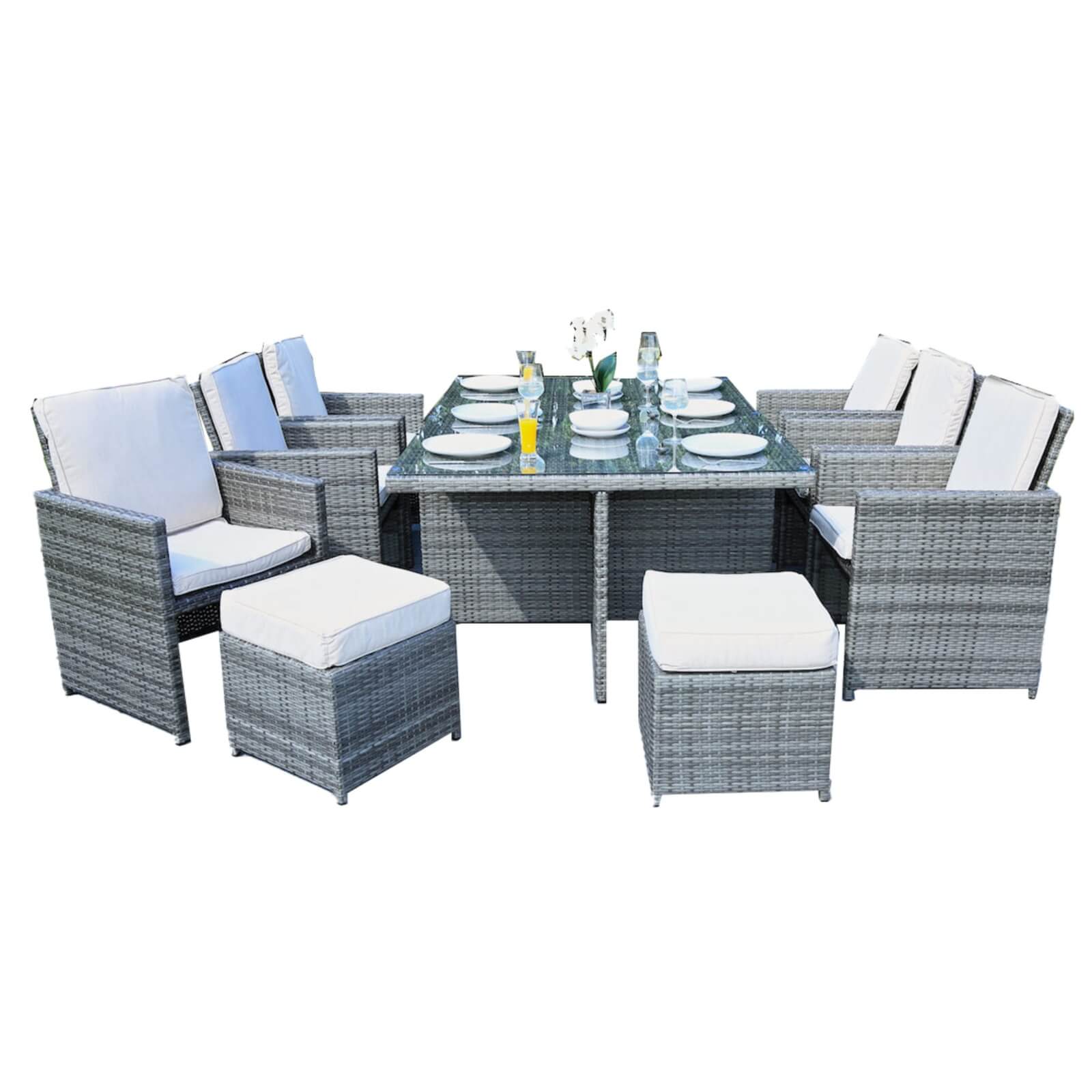 Carmel 6-Seat Cube Outdoor Dining Set ( PAD-3234)