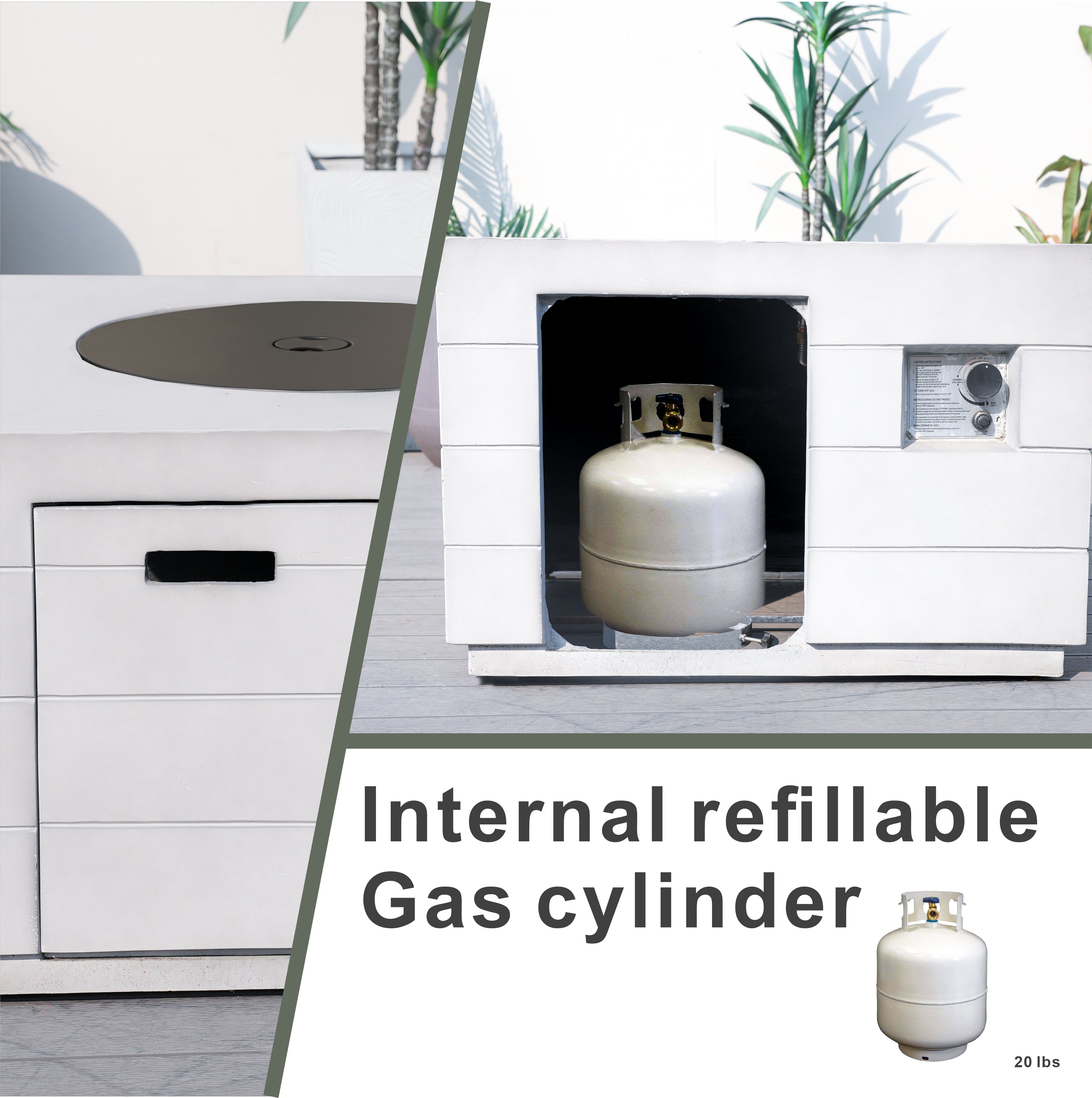 Venetian Square Fire Pit Table for Outdoor Use (PAG-2140)