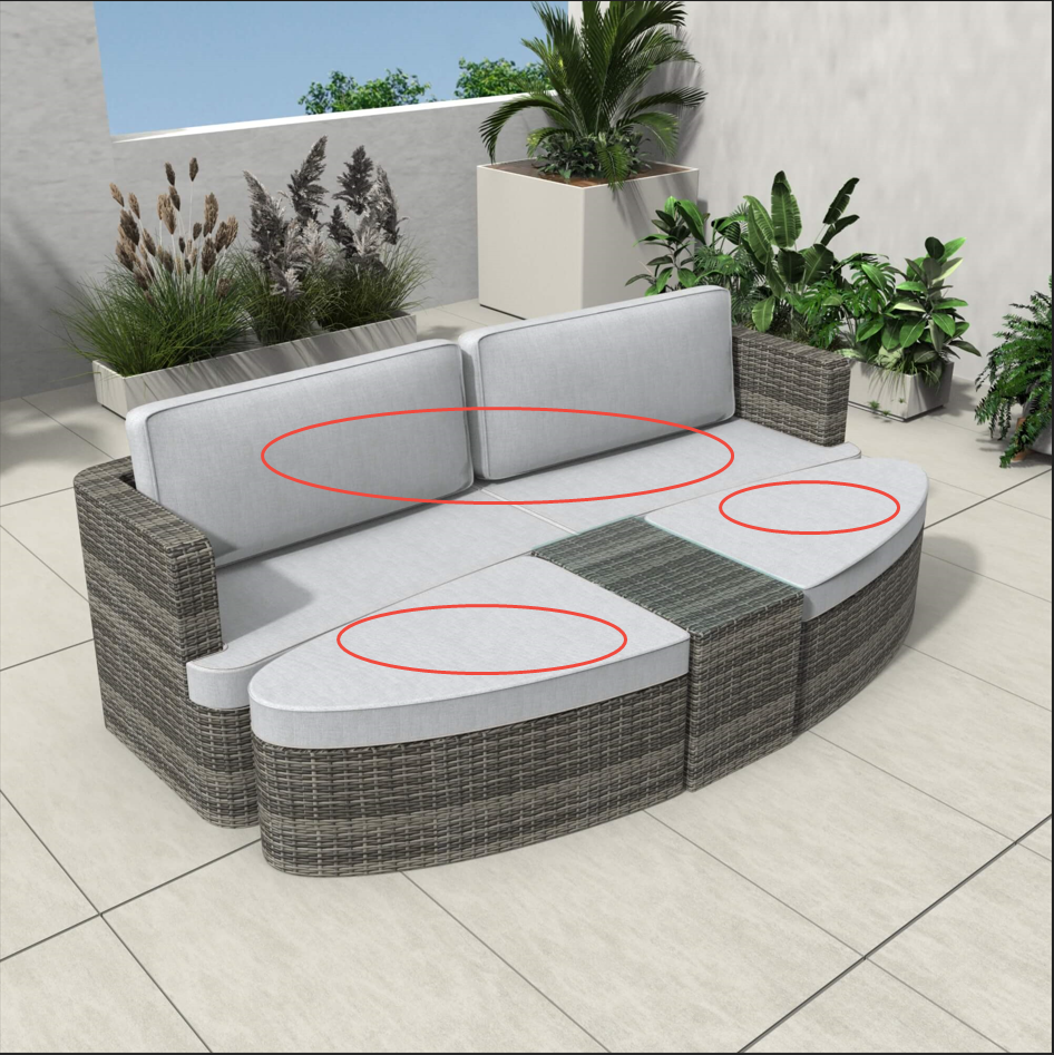 Replacement | Seat Cushion and Back Cushion set for PAL-1202
