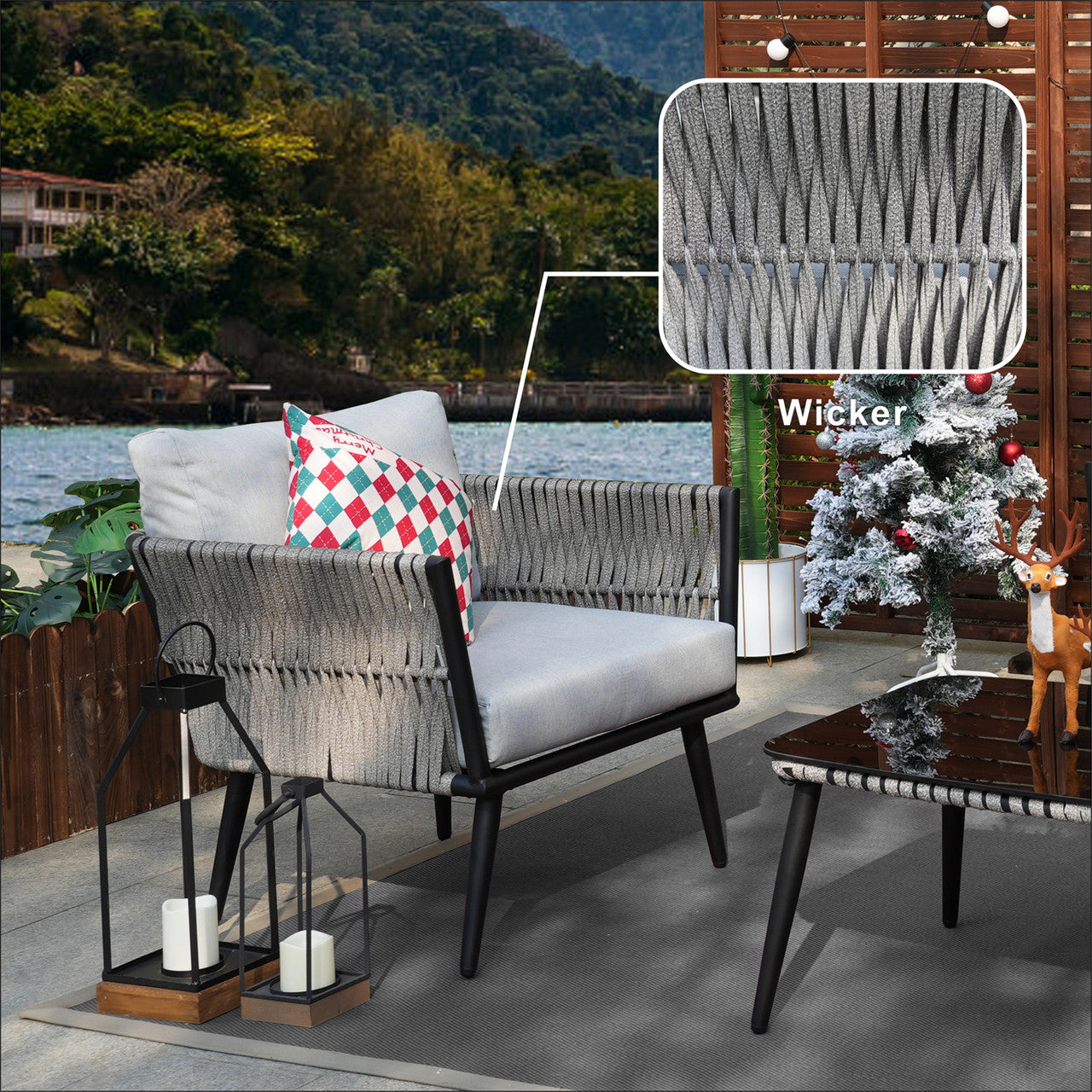 La Palma 4 Seat Conversation Sofa Set (PAS-1649B)
