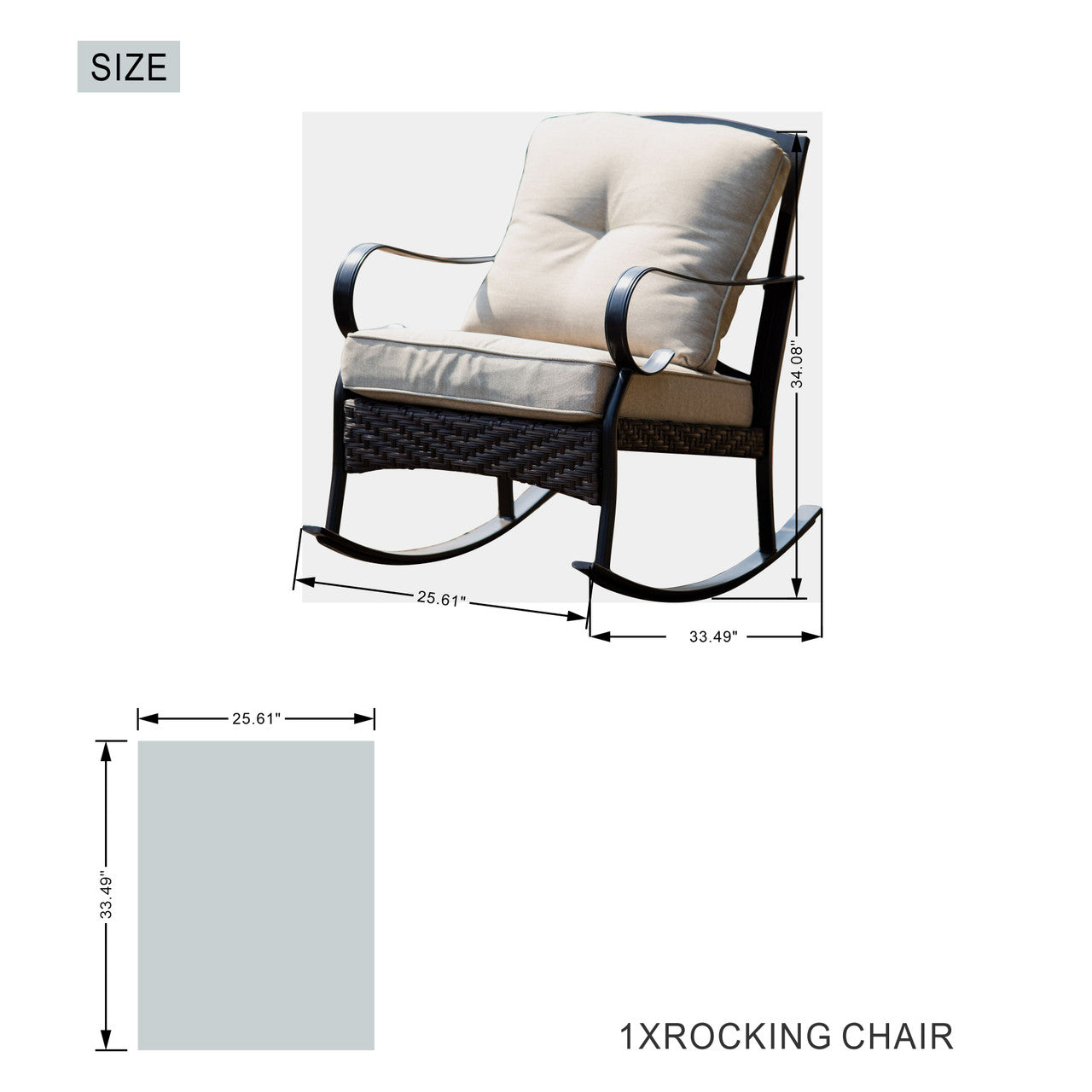 Patio Rocking Chair (PAS-2020-RC)