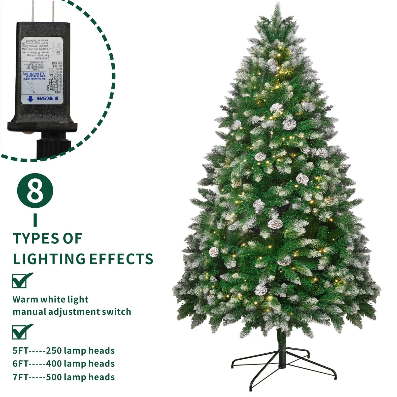 Luxury 5/6/7FT Prelit Artificial smart christmas tree xmas tree PE decorative christmas trees