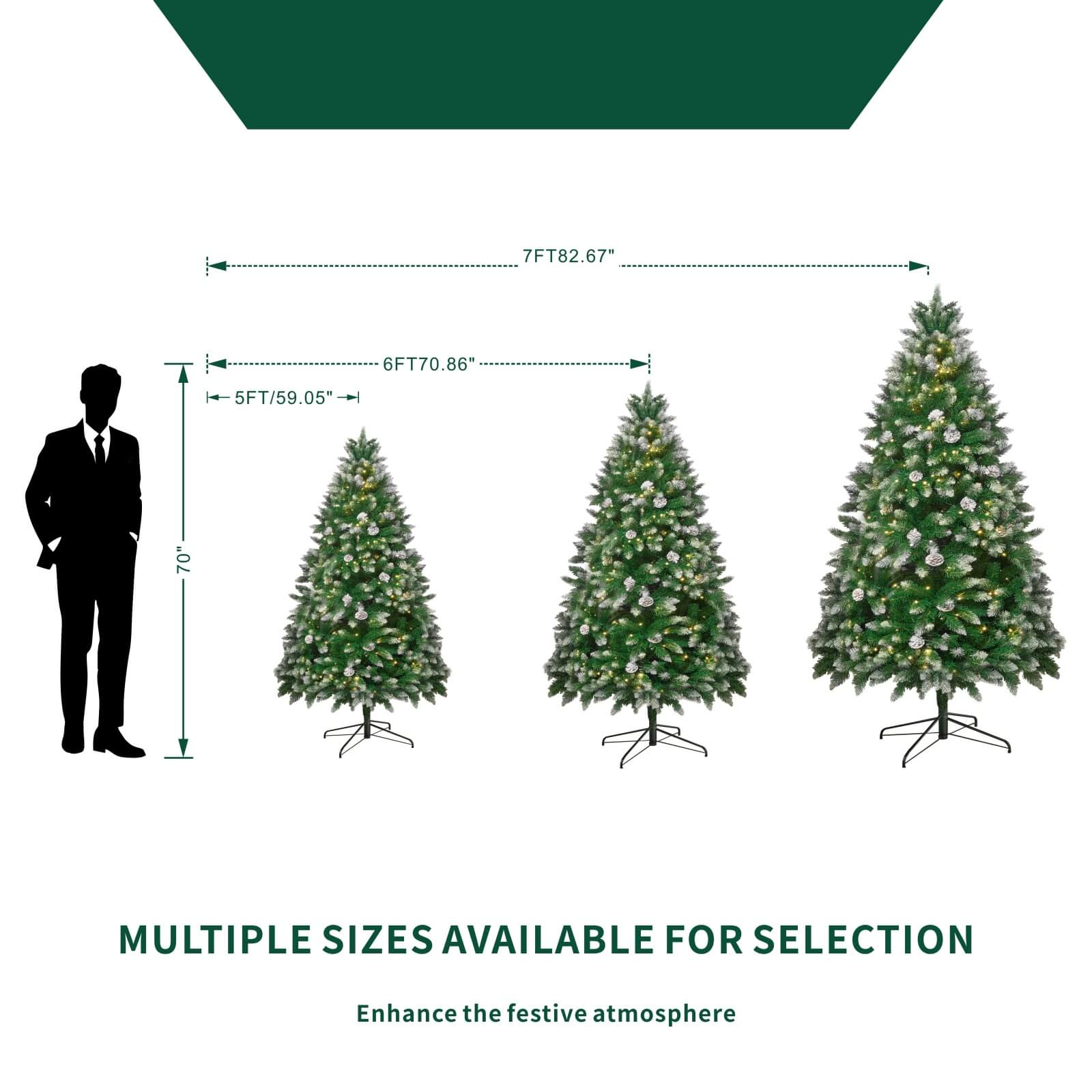 Luxury 5/6/7FT Prelit Artificial smart christmas tree xmas tree PE decorative christmas trees