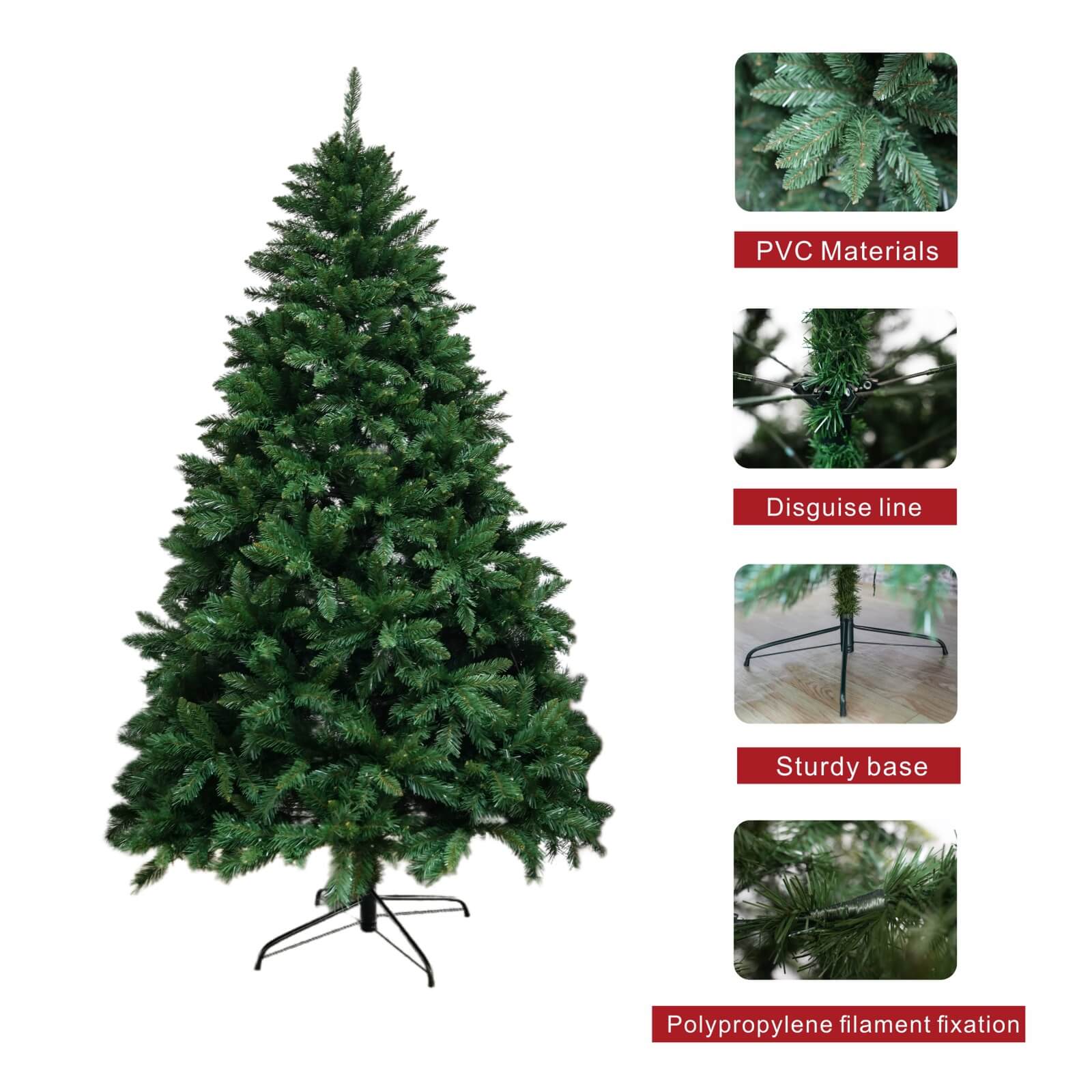 High quality artificial snow flocked Christmas tree 5/6/7 ft LED Pre-Lit Christmas trees with lights