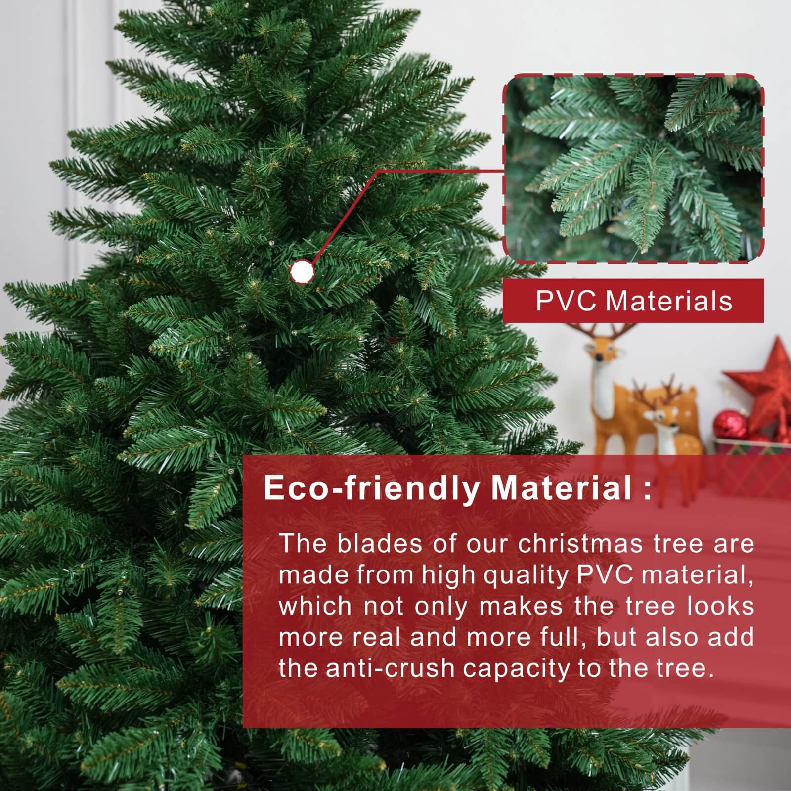 High quality artificial snow flocked Christmas tree 5/6/7 ft LED Pre-Lit Christmas trees with lights