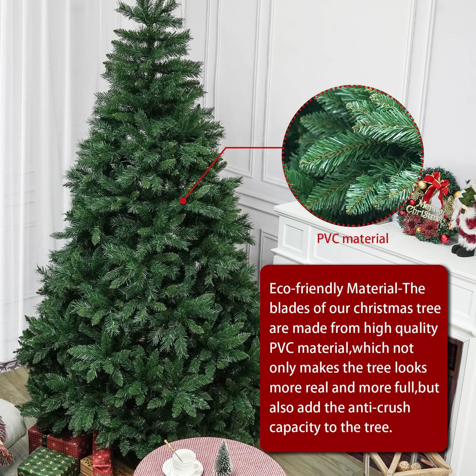 The latest model featuring lights of 5/6/7ft in different heights for Christmas tree atmosphere decoration