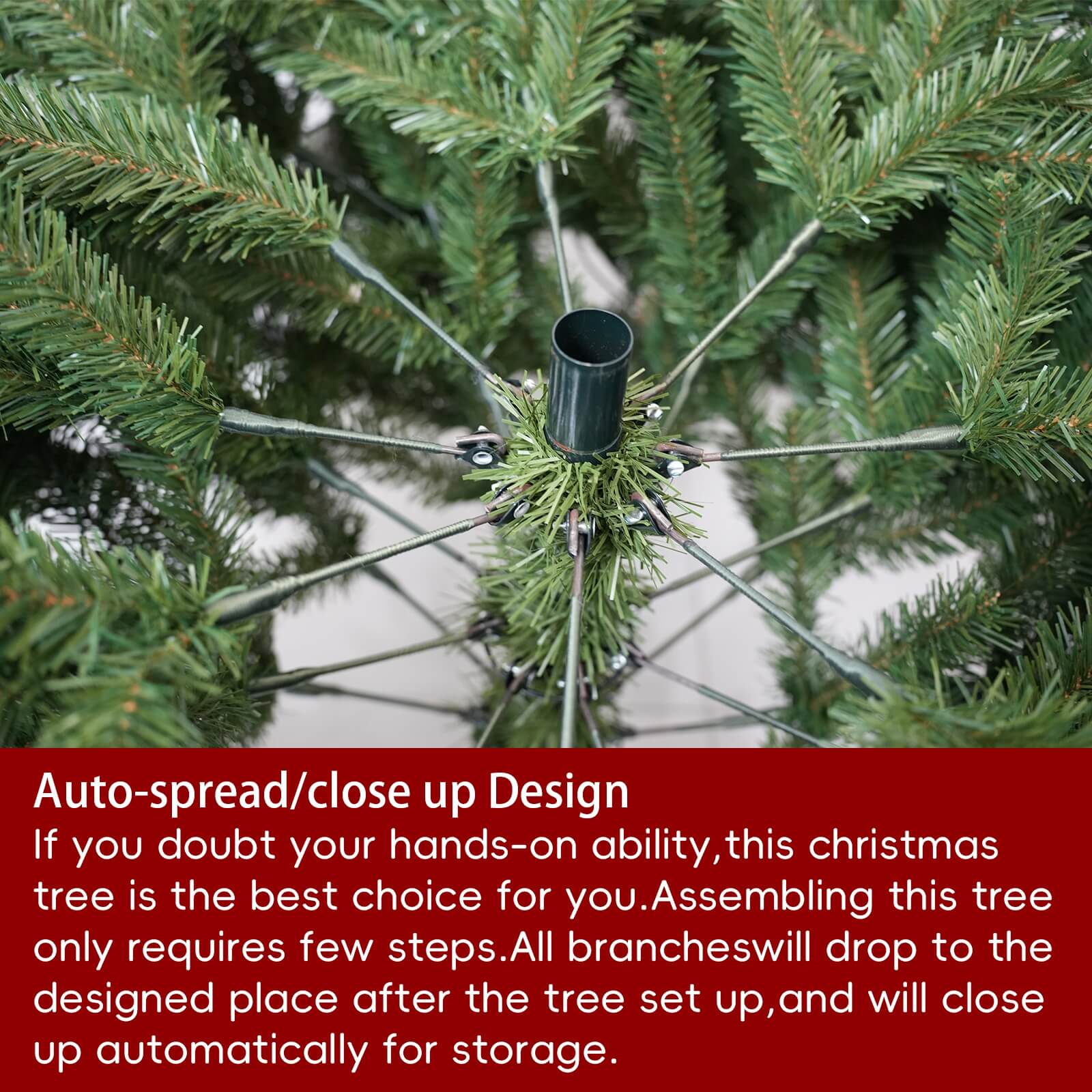 The latest model featuring lights of 5/6/7ft in different heights for Christmas tree atmosphere decoration