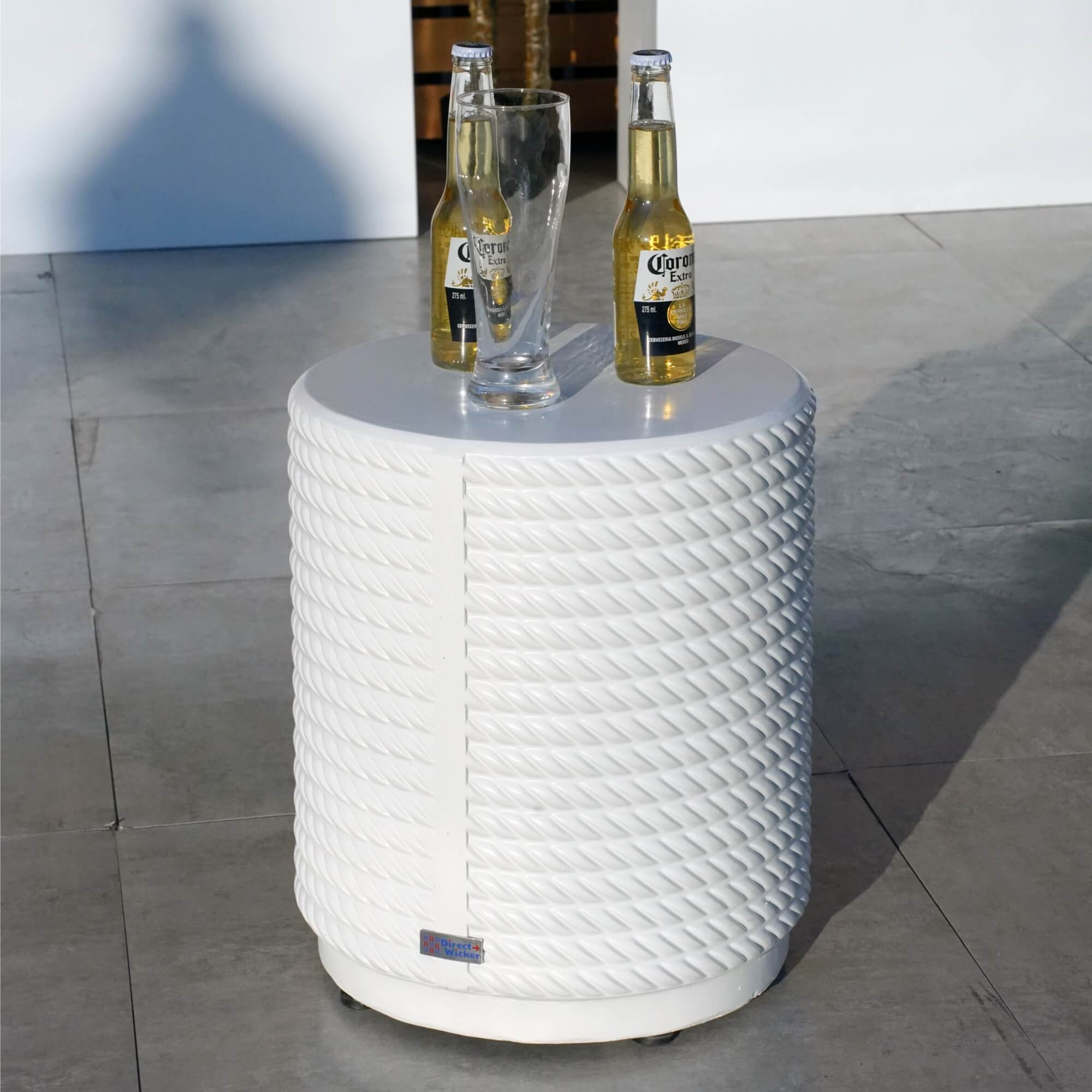 White Waterproof Fashionable Side Table – Durable and Stylish Outdoor Accent