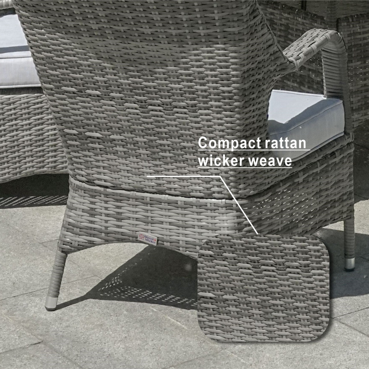 Parma 4-Seat Outdoor Dining Set - Cube Dining Table (PAD-1710)