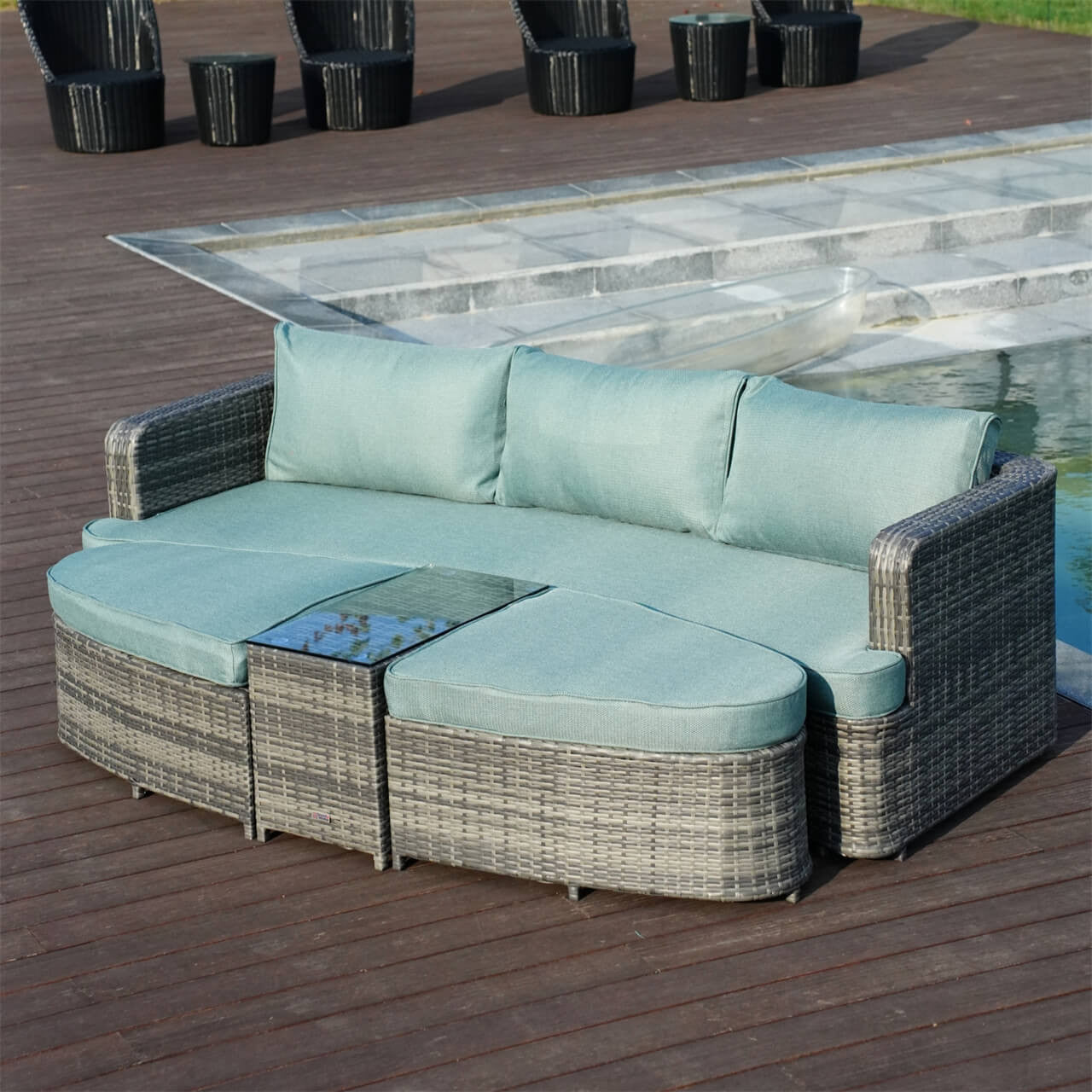 Celadon Patio Furniture Outdoor Sectional Sofa Set 