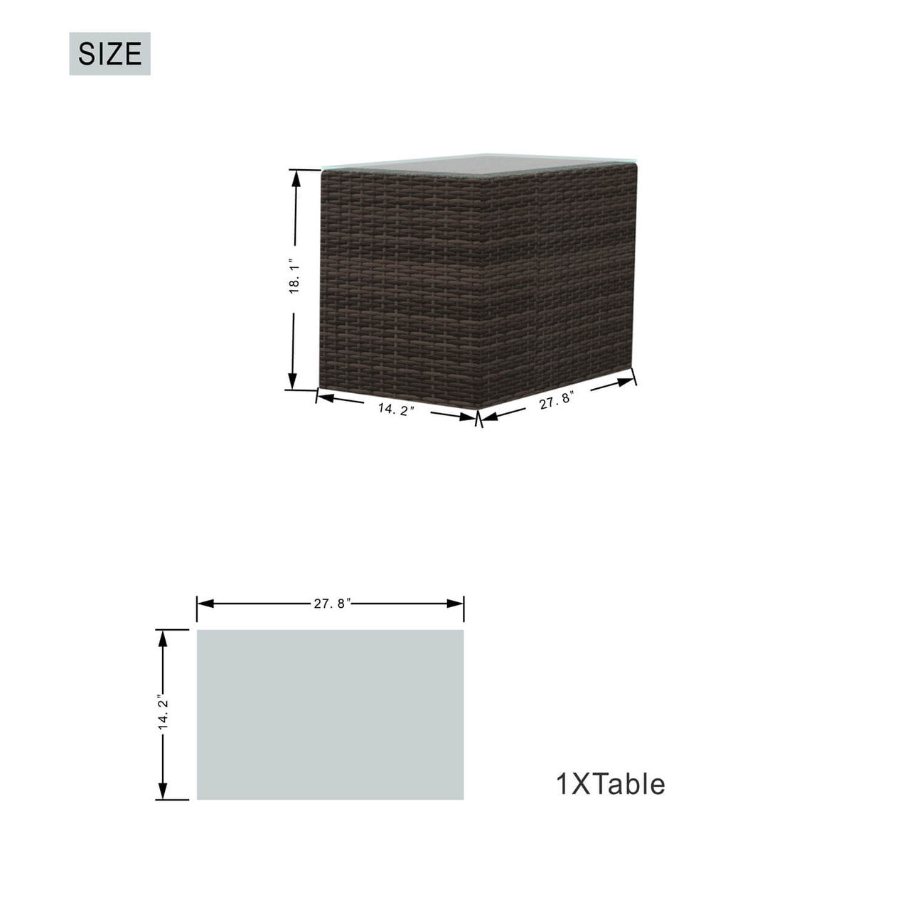 Size of Patio Furniture Outdoor Sectional Sofa Set Rattan Daybed