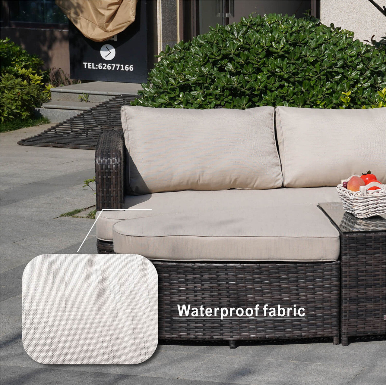 Details of Patio Furniture Outdoor Sectional Sofa Set Rattan Daybed