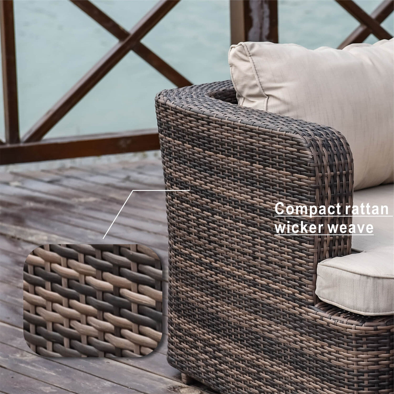 Details of Patio Furniture Outdoor Sectional Sofa Set Rattan Daybed