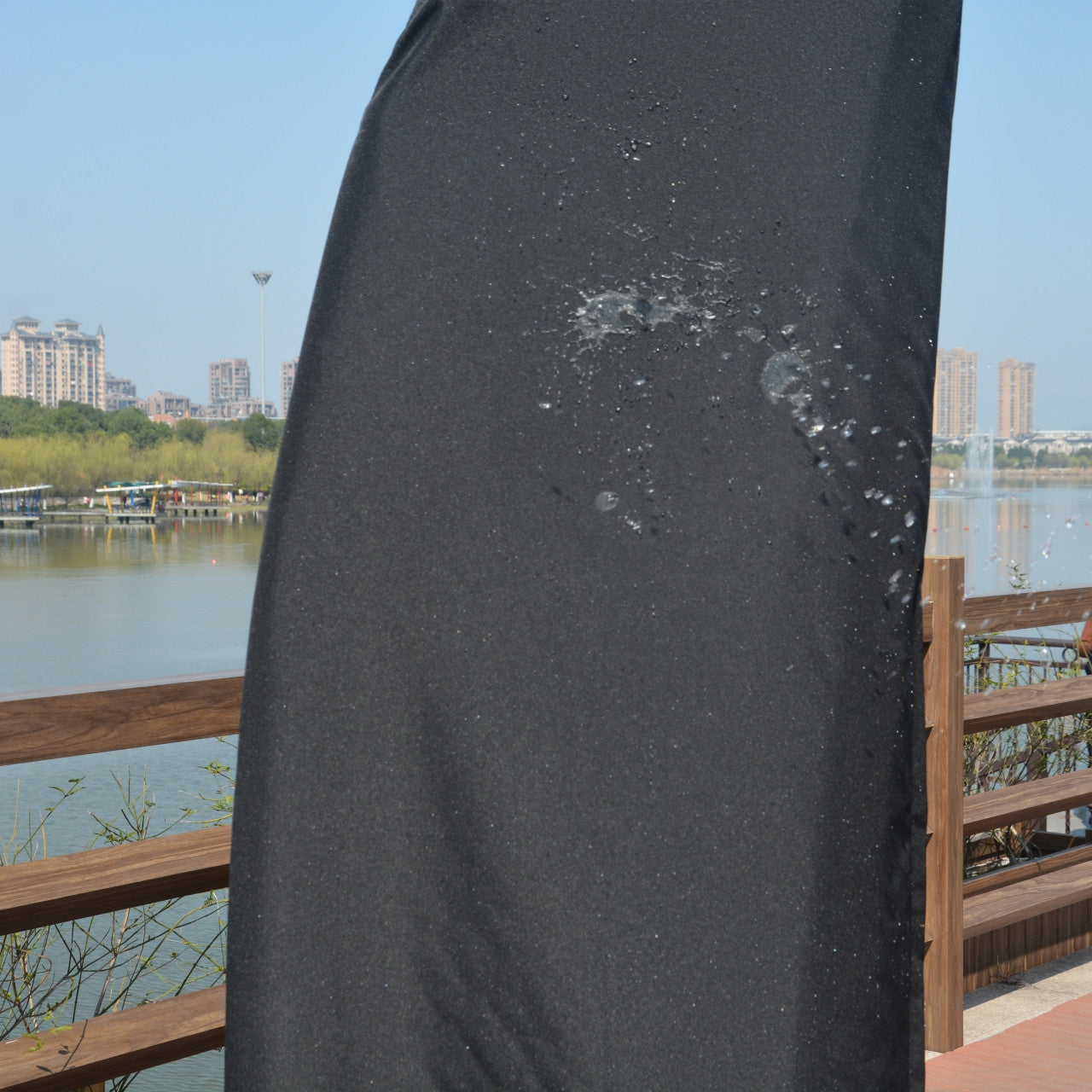 Details of Patio Umbrella Parasol Cover   Outdoor Offset Banana Style Umbrella Cover 
