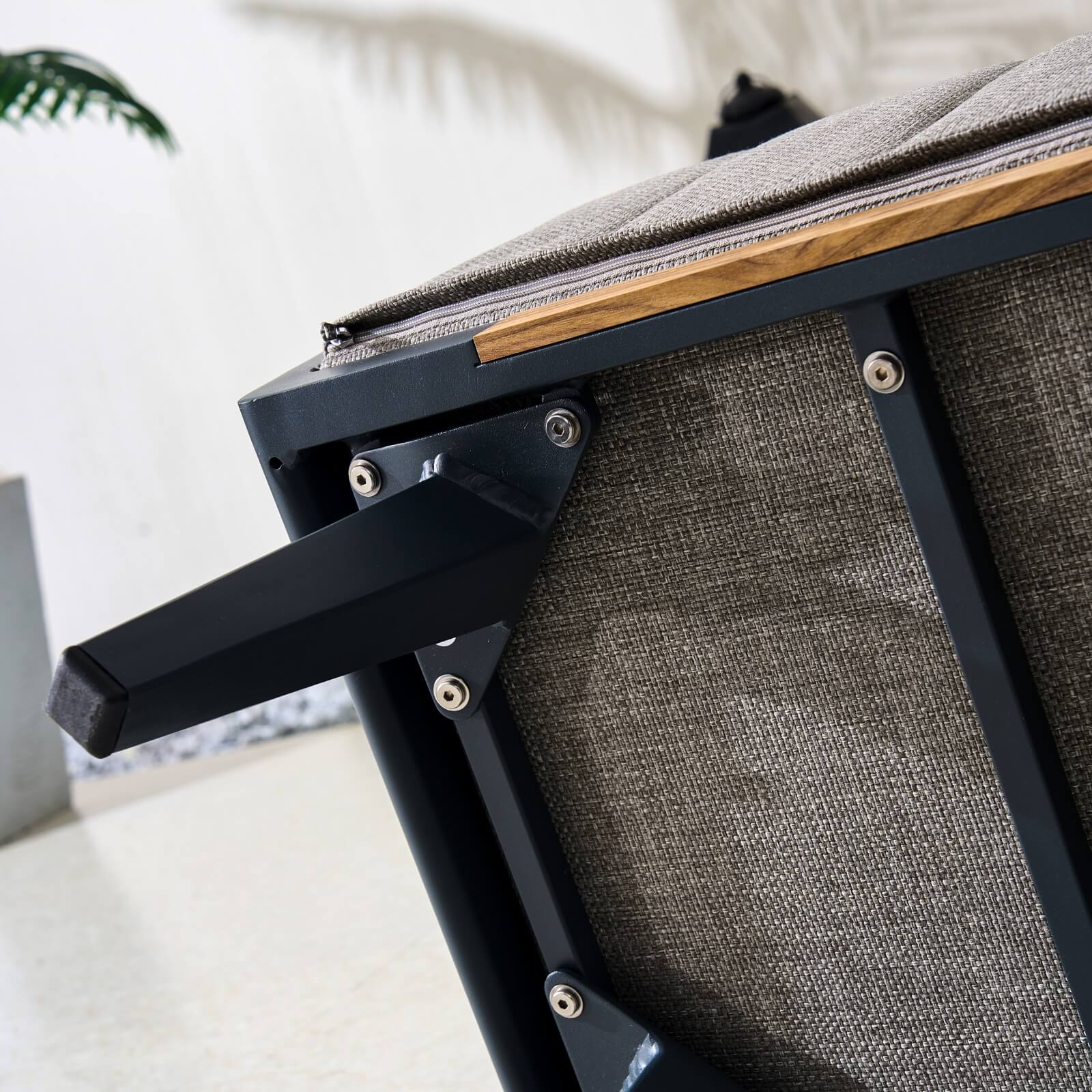 Pre-Order Numa-Style Lunar Bench with Teak Accents
