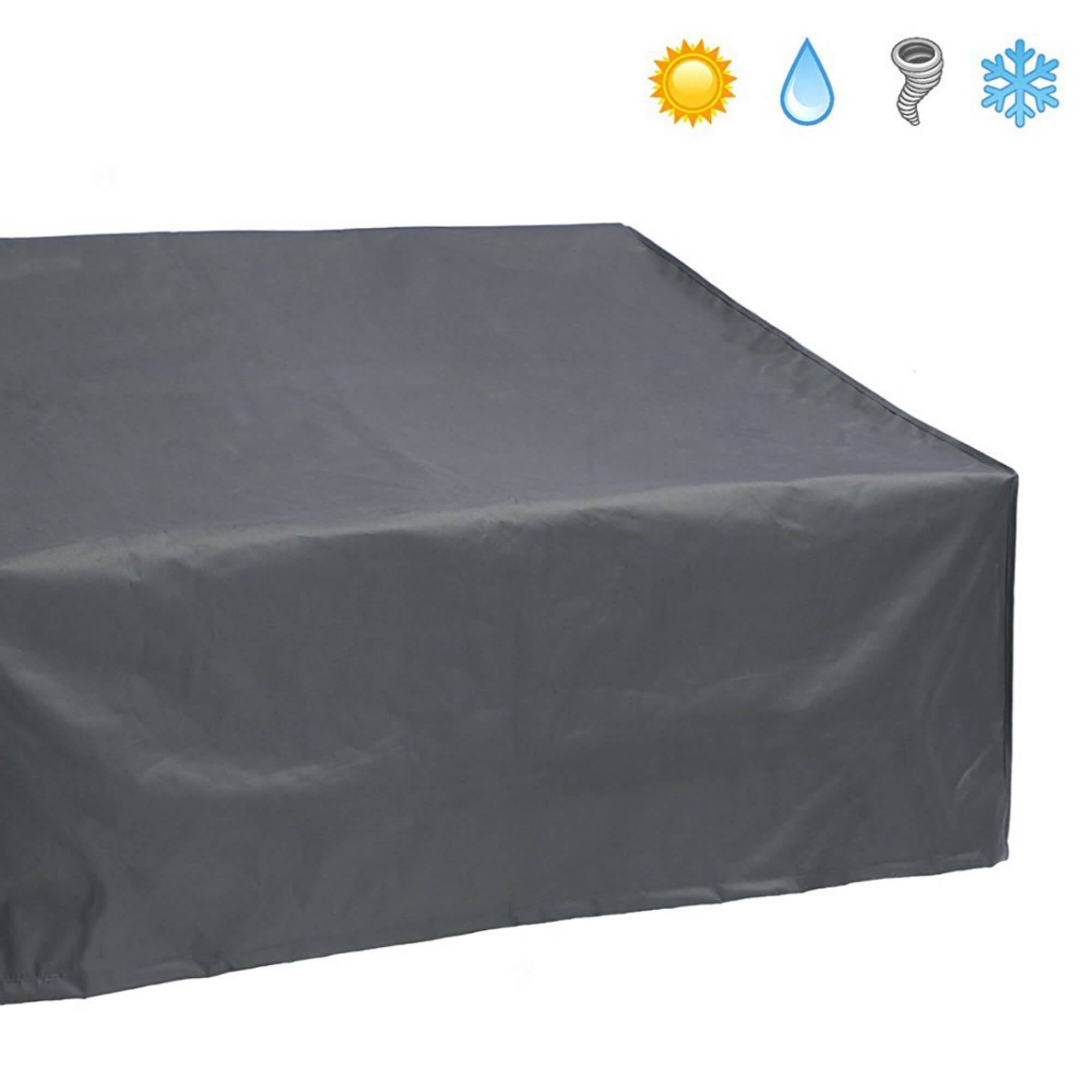 Beige Outdoor Waterproof Sofa Cover – 88.2" × 32.7" × 33.1" Heavy-Duty Polyester with PVC Coating (RC-02)
