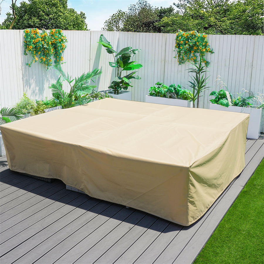 Premium Outdoor Waterproof Furniture Cover – 230×230×70cm with Elastic Drawstring & Sealed Seams（RC-1402）