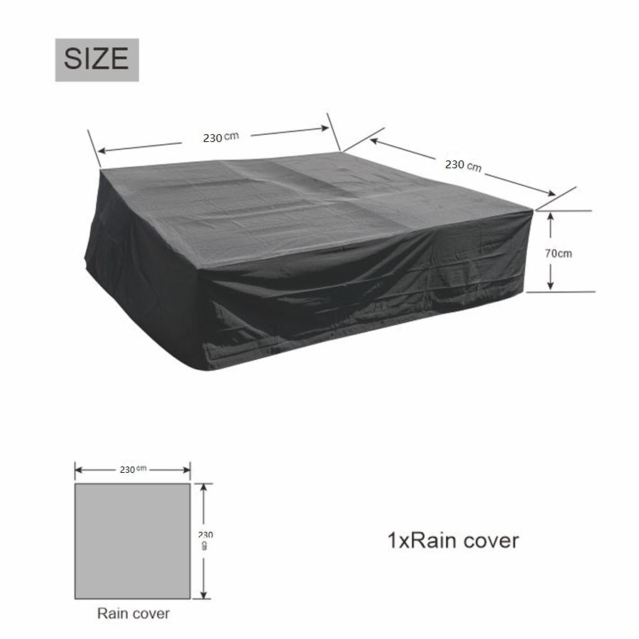 Premium Outdoor Waterproof Furniture Cover – 230×230×70cm with Elastic Drawstring & Sealed Seams（RC-1402）