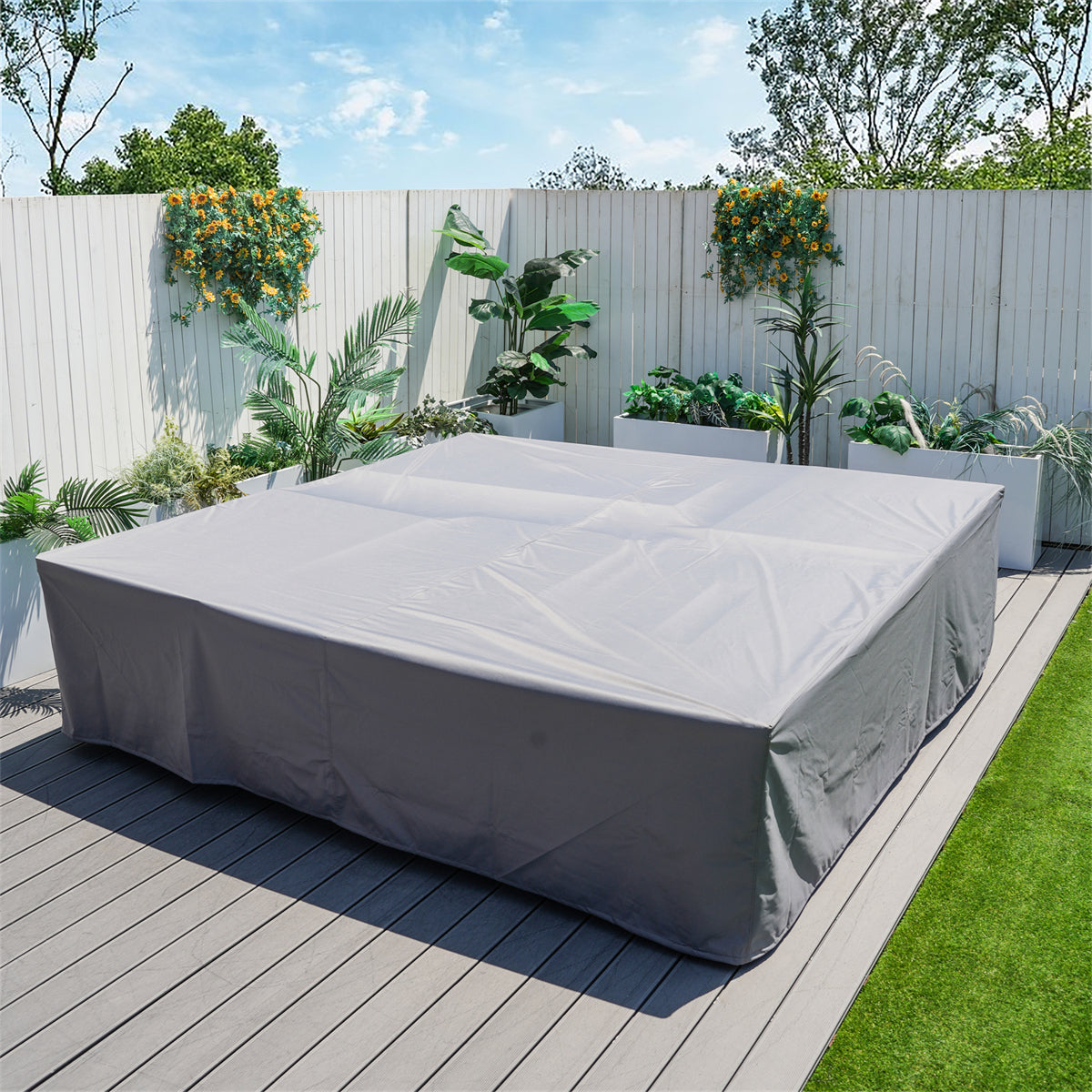 Premium Outdoor Waterproof Furniture Cover – 230×230×70cm with Elastic Drawstring & Sealed Seams（RC-1402）