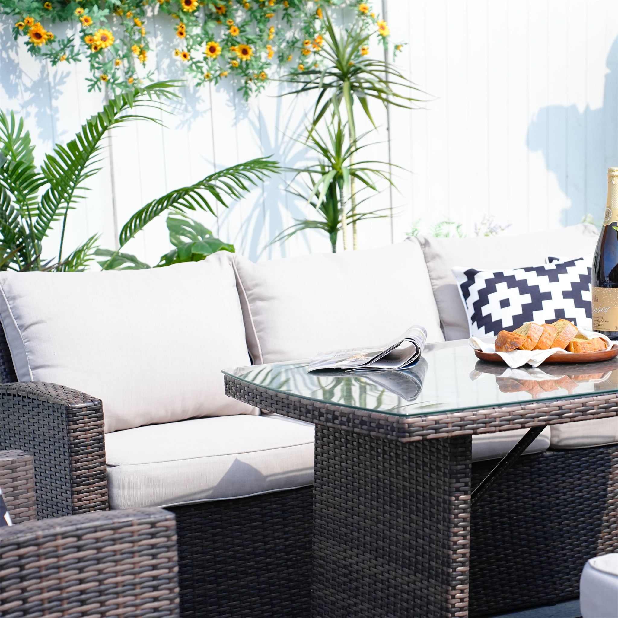Santiago 7-Pieces Outdoor Conversation Set (PAS-1403B)