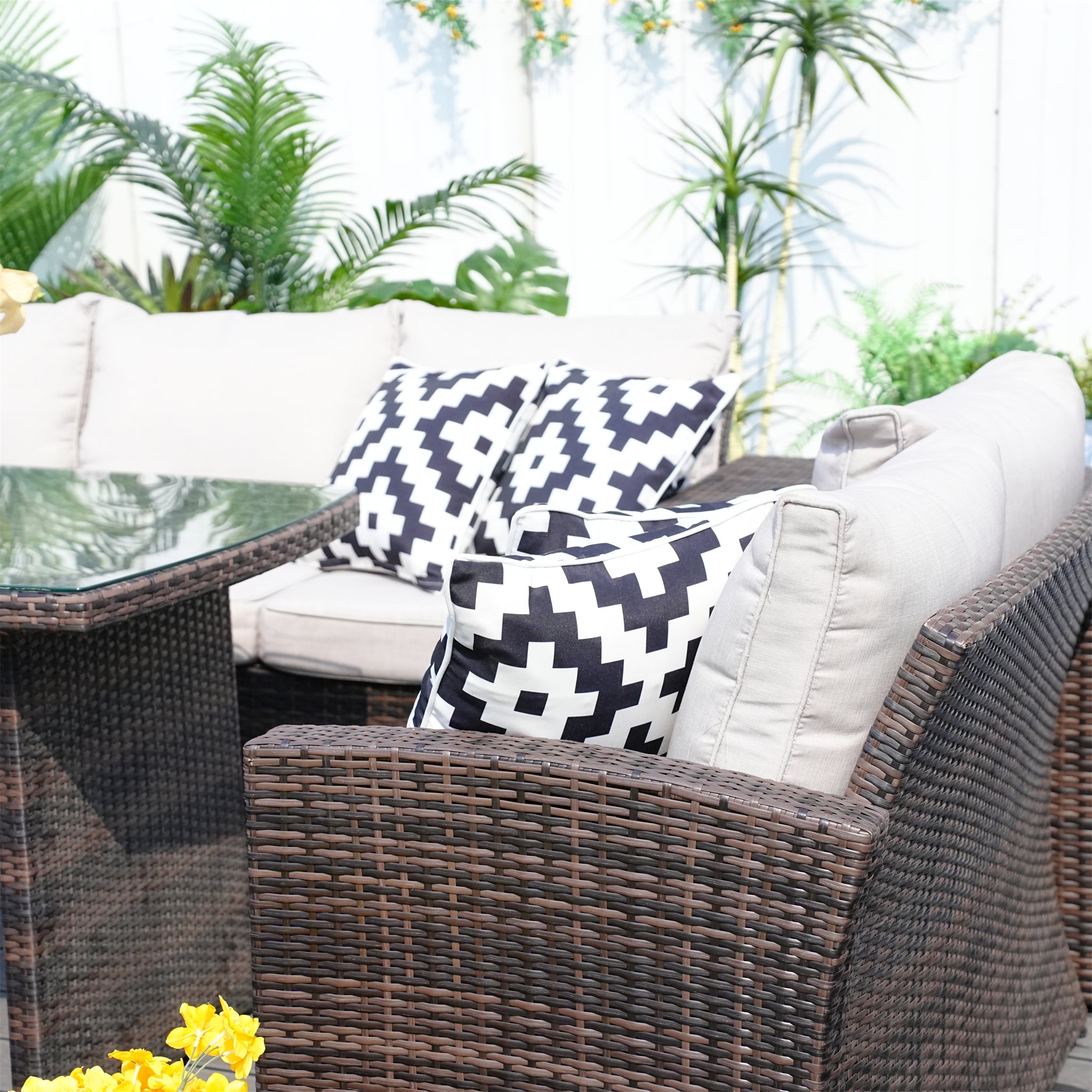 Santiago 7-Pieces Outdoor Conversation Set (PAS-1403B)