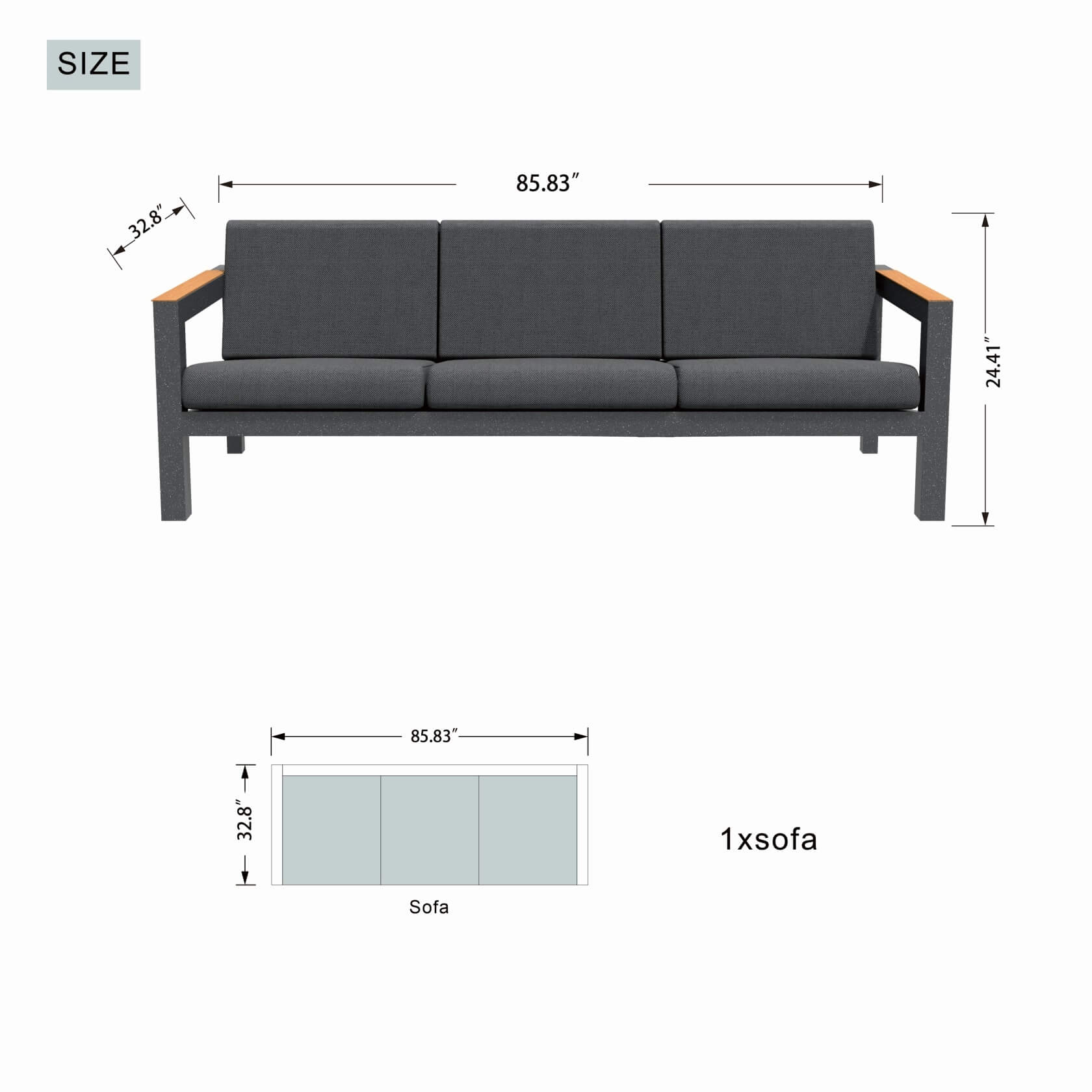 Seville Outdoor Sofa Set – 4/5/7 Seat Options (PAS-2326)