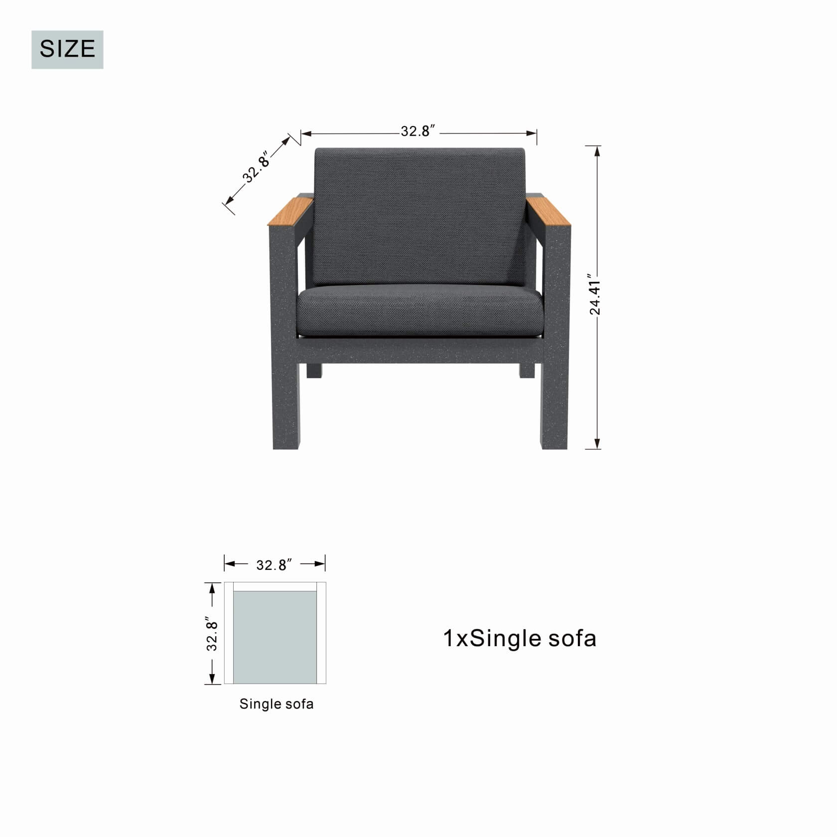 Seville Outdoor Sofa Set – 4/5/7 Seat Options (PAS-2326)