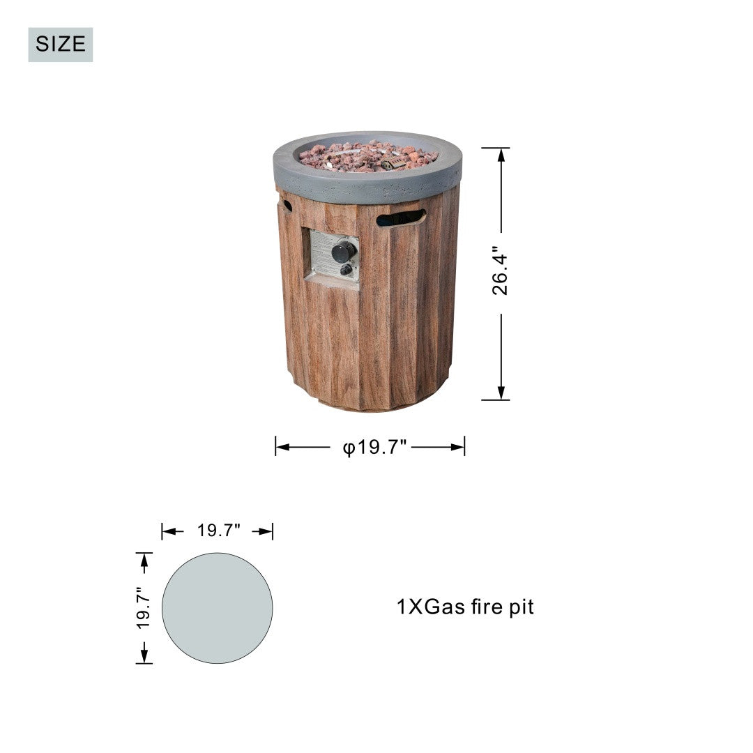 Direct Wicker Two-Color Vertical Wood Grain Effect Heater PAG-2352