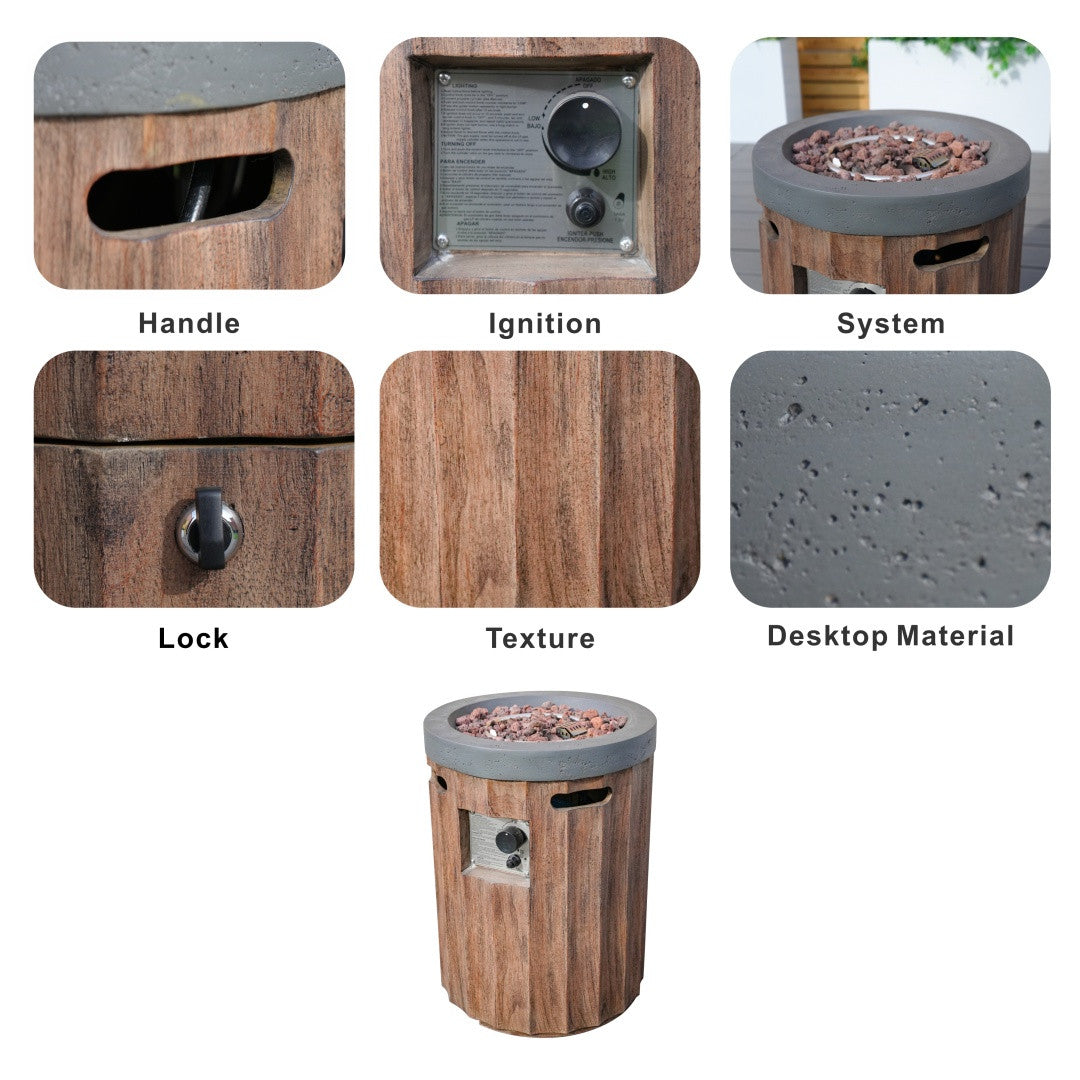 Direct Wicker Two-Color Vertical Wood Grain Effect Heater PAG-2352