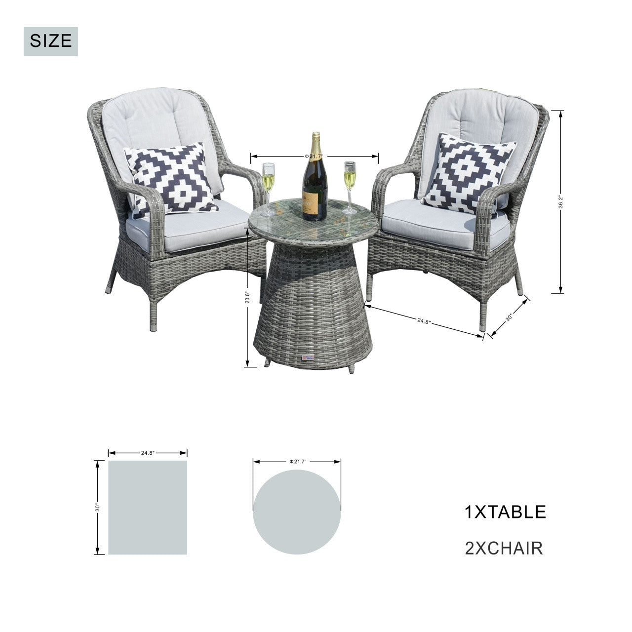 Parma Bistro Set (PAD-1708)